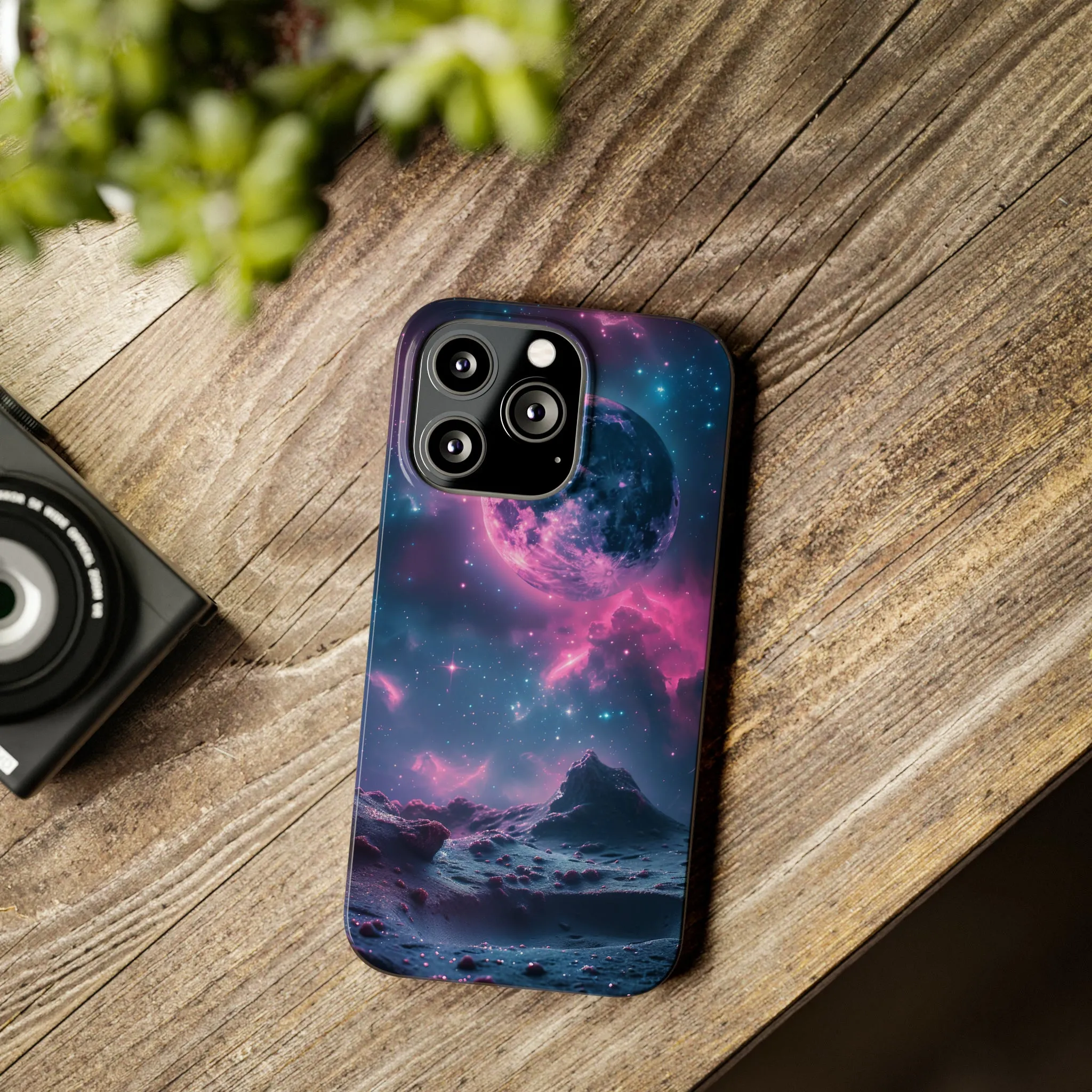 Cosmic Dream Design Sleek Elegance Wireless-Charging Compatible Phone Case Slim Phone Case compatible with over 20 iphone models