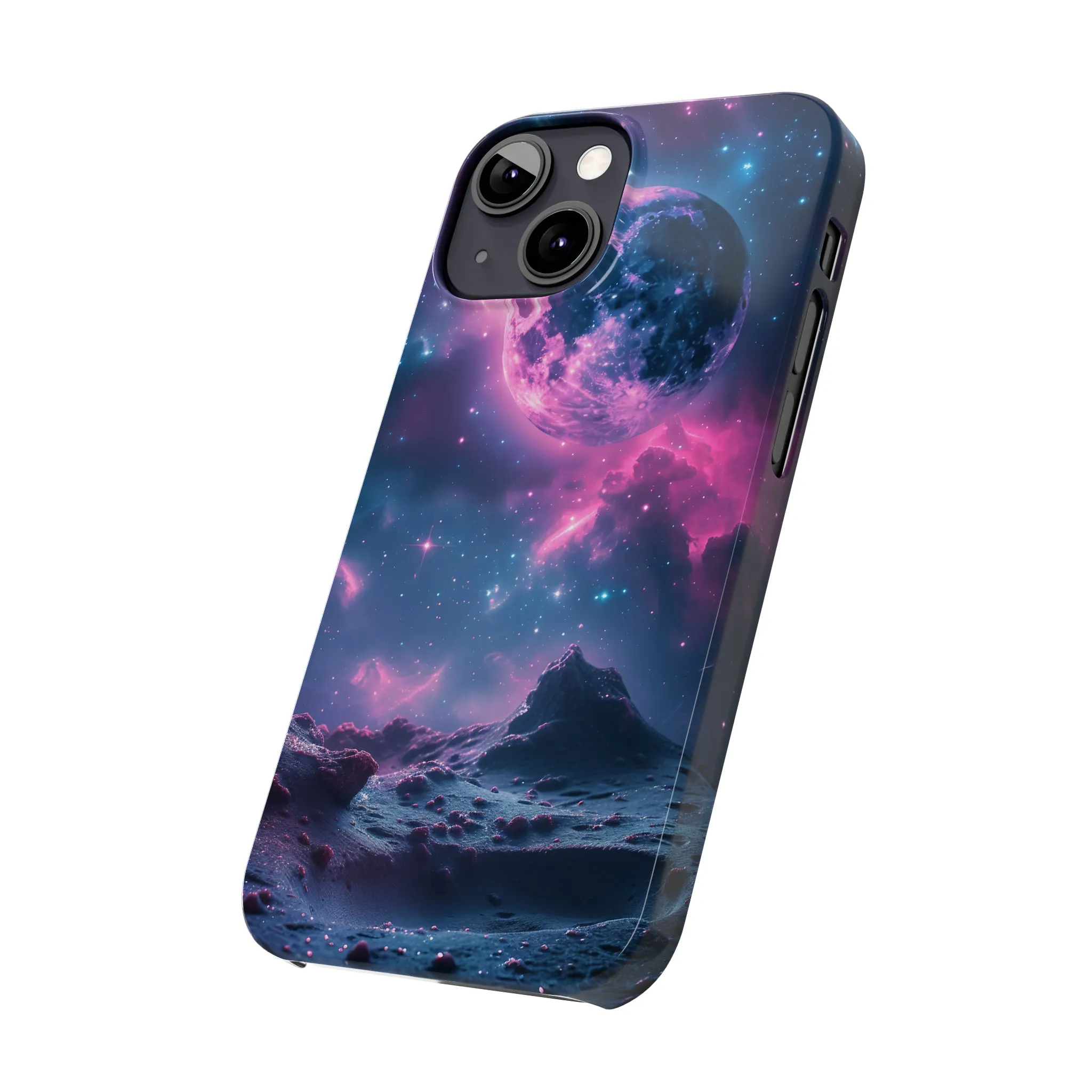 Cosmic Dream Design Sleek Elegance Wireless-Charging Compatible Phone Case Slim Phone Case compatible with over 20 iphone models