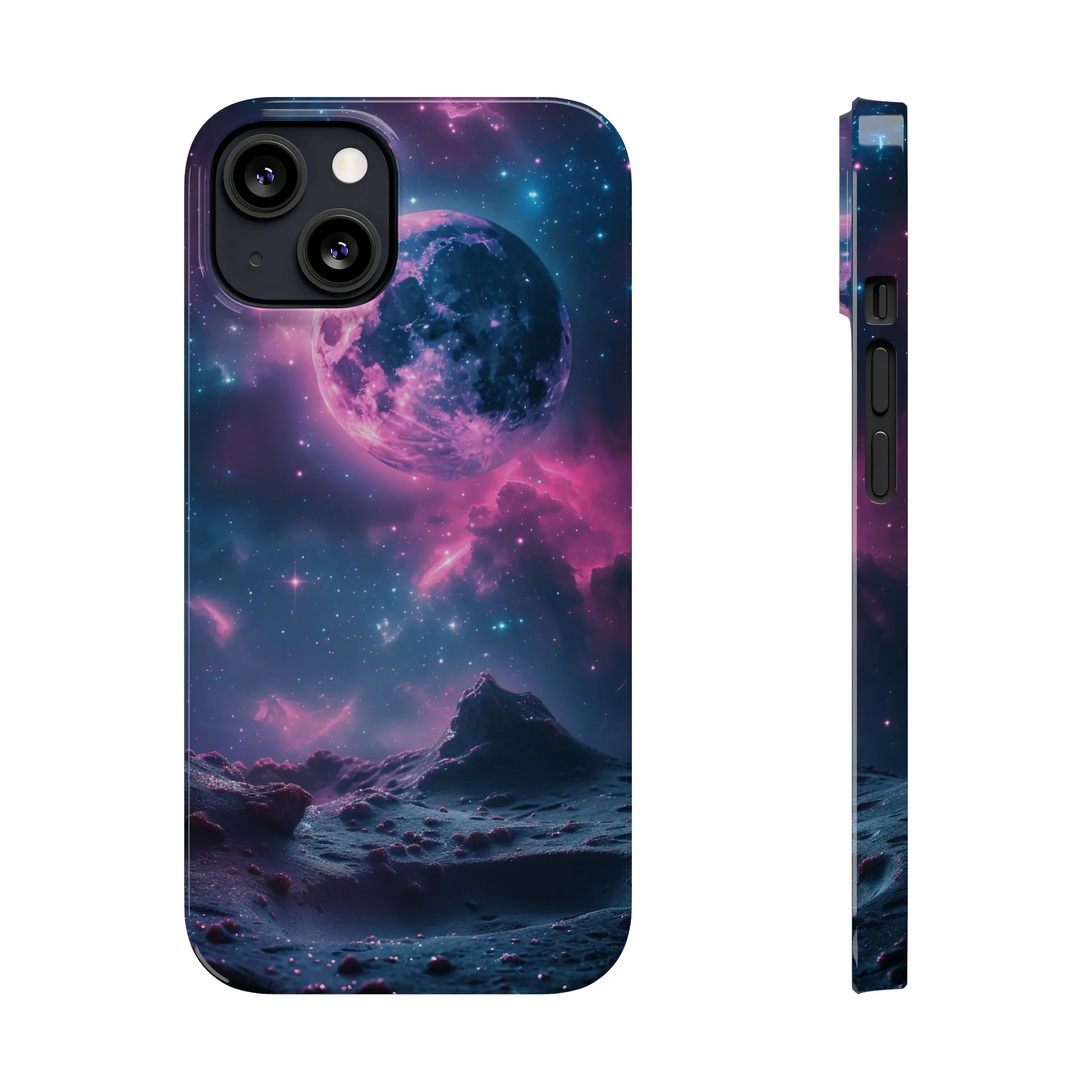 Cosmic Dream Design Sleek Elegance Wireless-Charging Compatible Phone Case Slim Phone Case compatible with over 20 iphone models