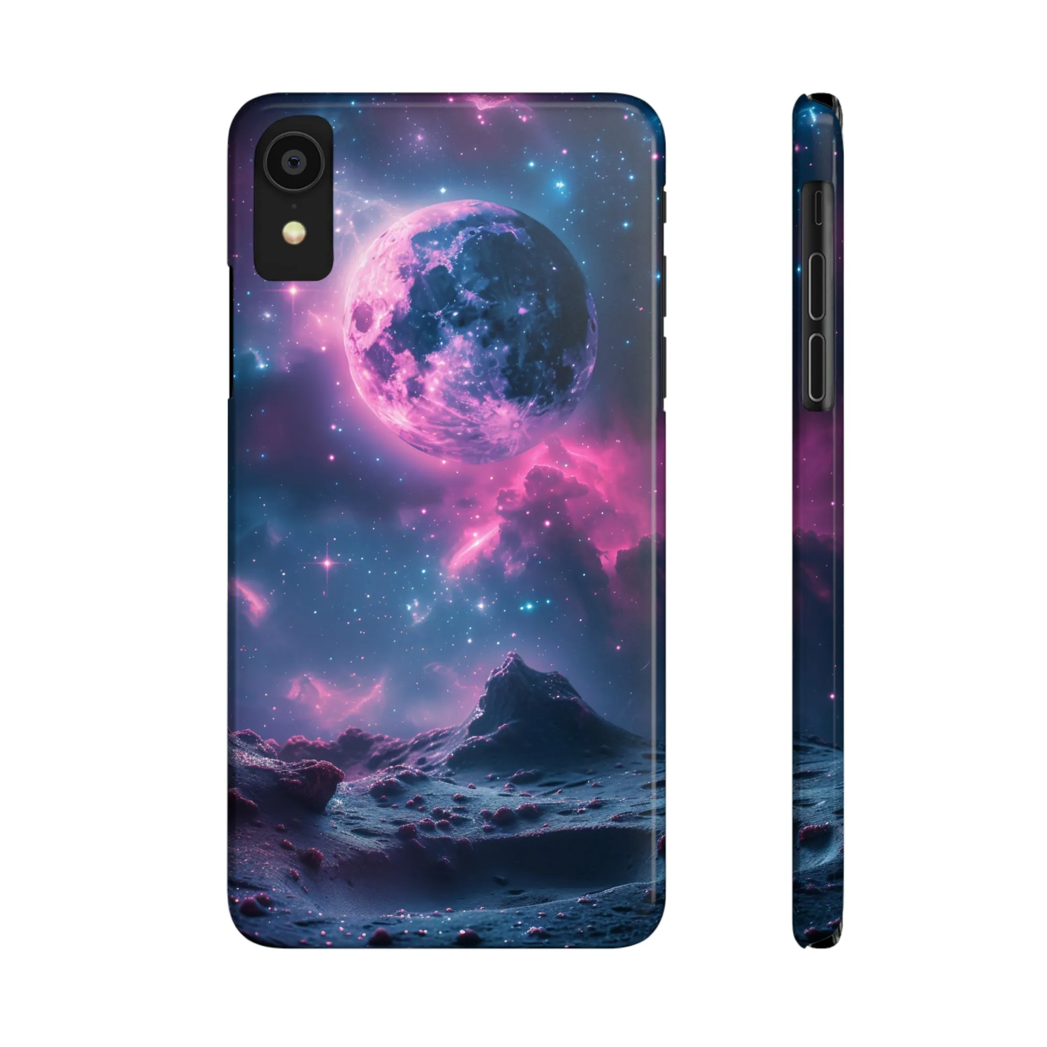 Cosmic Dream Design Sleek Elegance Wireless-Charging Compatible Phone Case Slim Phone Case compatible with over 20 iphone models