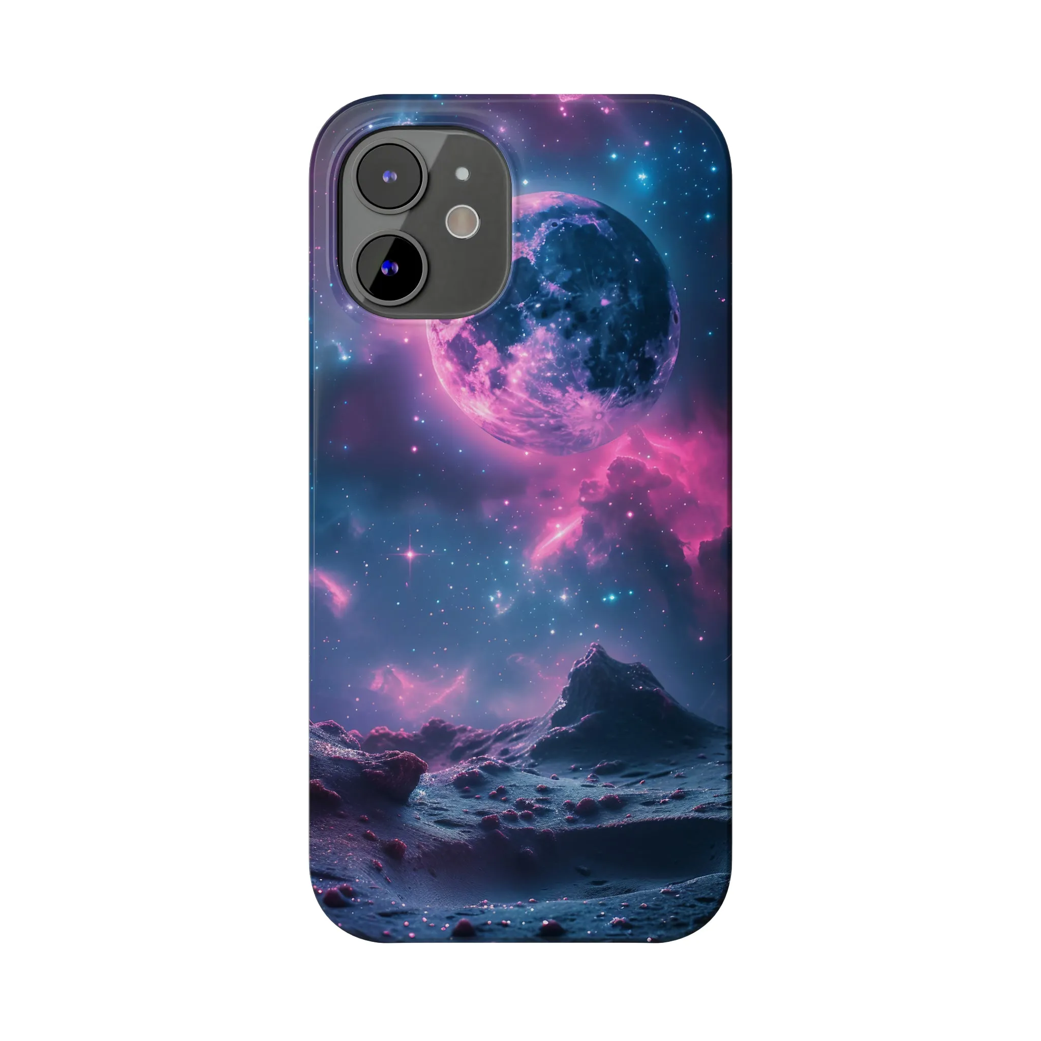 Cosmic Dream Design Sleek Elegance Wireless-Charging Compatible Phone Case Slim Phone Case compatible with over 20 iphone models