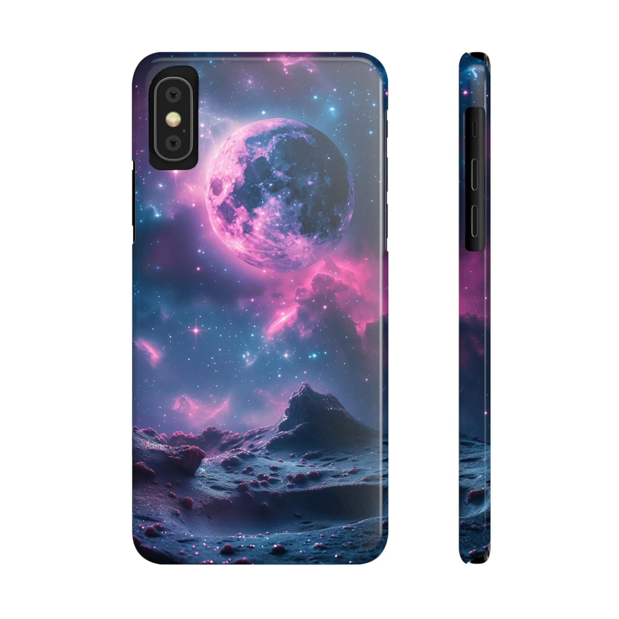 Cosmic Dream Design Sleek Elegance Wireless-Charging Compatible Phone Case Slim Phone Case compatible with over 20 iphone models