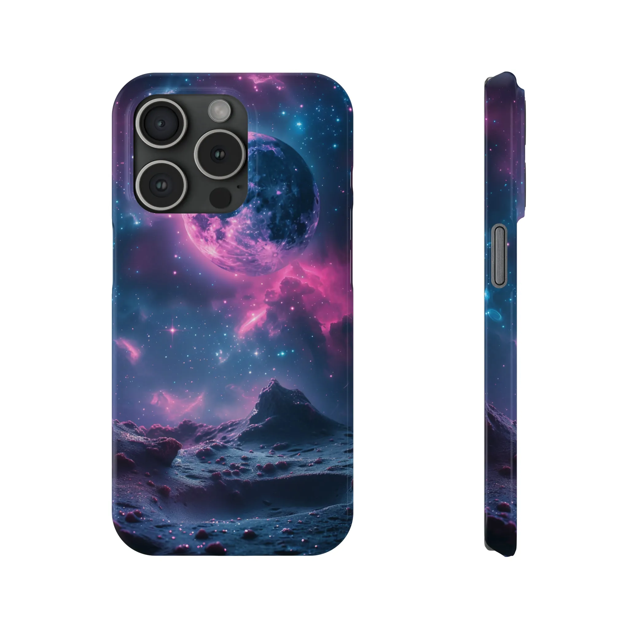 Cosmic Dream Design Sleek Elegance Wireless-Charging Compatible Phone Case Slim Phone Case compatible with over 20 iphone models