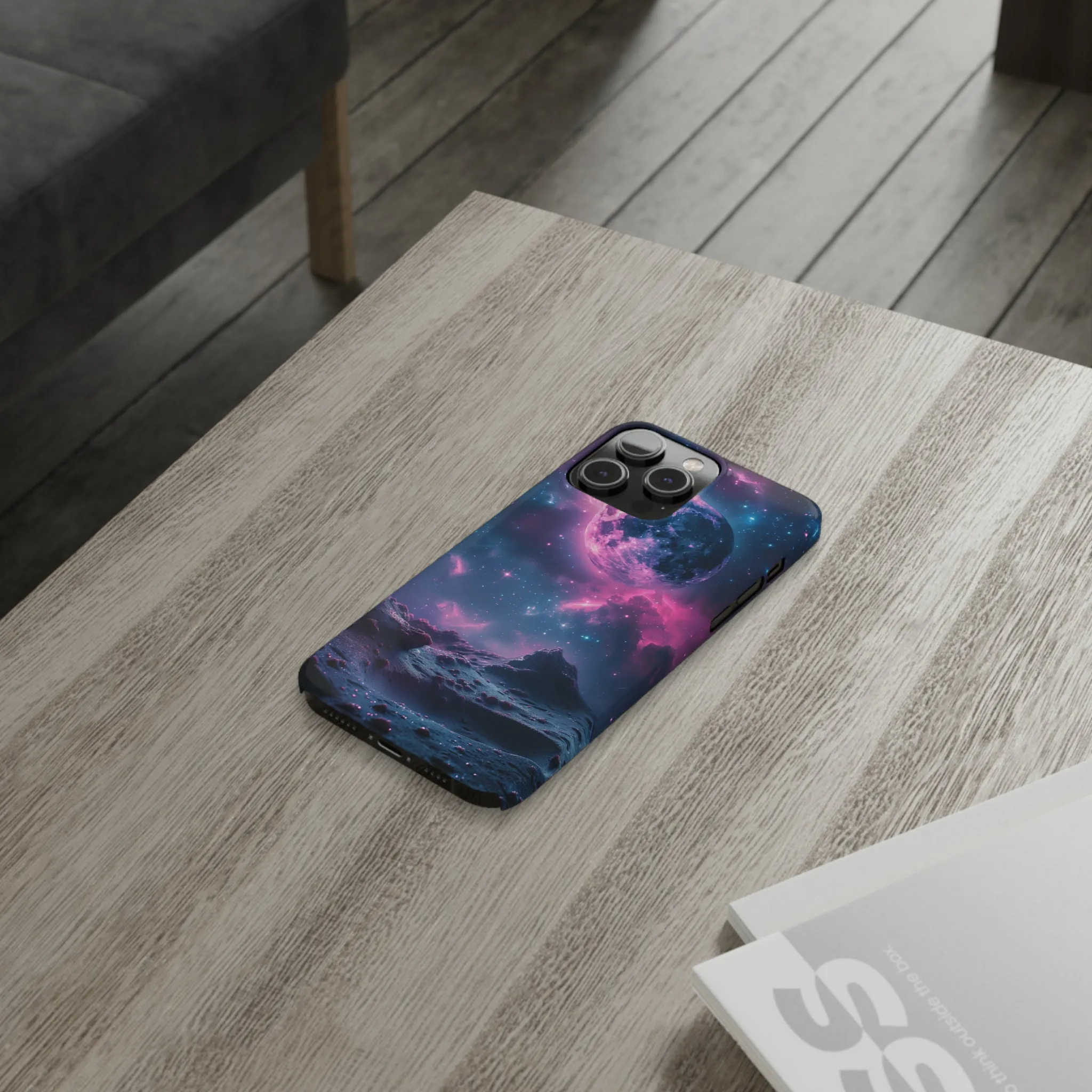 Cosmic Dream Design Sleek Elegance Wireless-Charging Compatible Phone Case Slim Phone Case compatible with over 20 iphone models