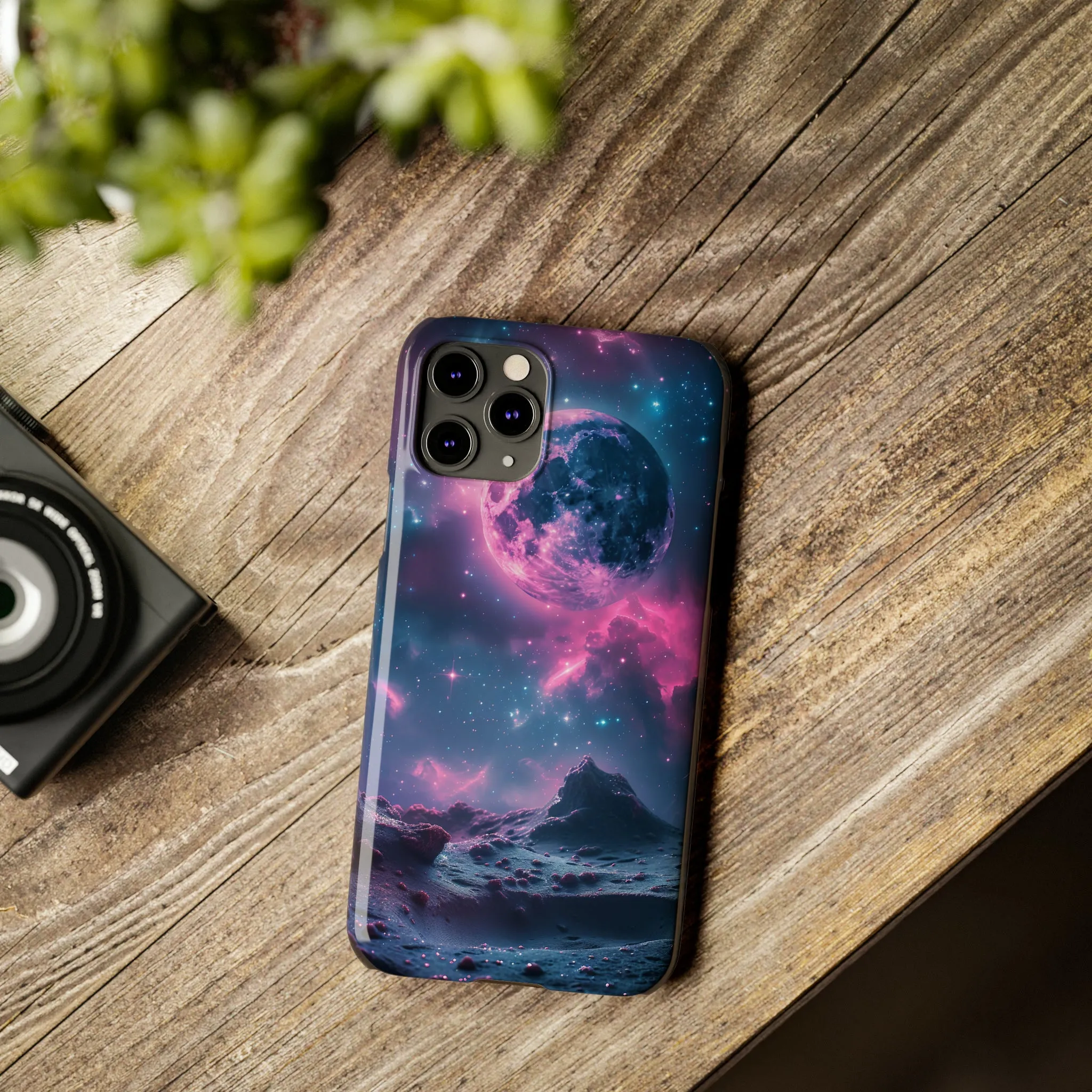 Cosmic Dream Design Sleek Elegance Wireless-Charging Compatible Phone Case Slim Phone Case compatible with over 20 iphone models