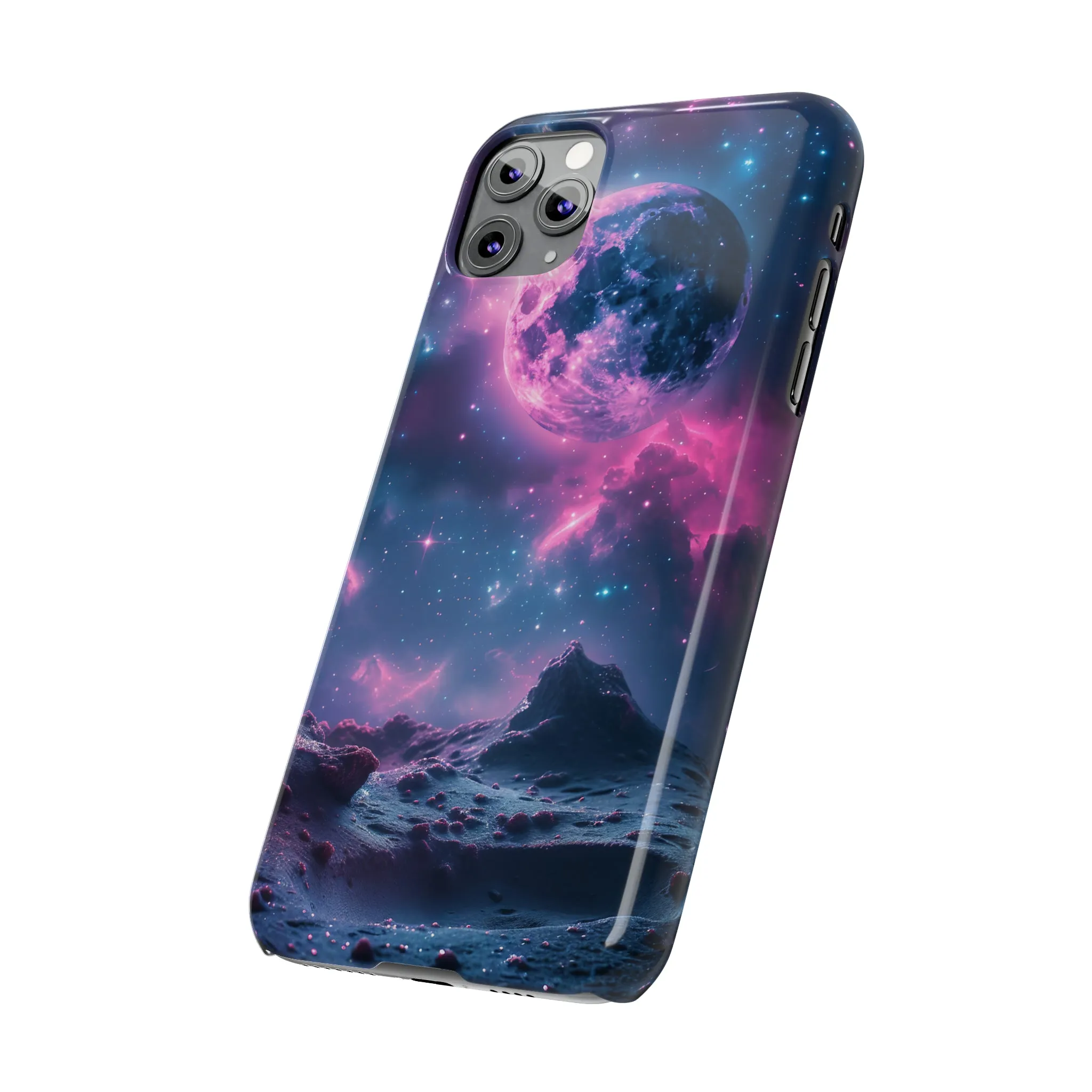 Cosmic Dream Design Sleek Elegance Wireless-Charging Compatible Phone Case Slim Phone Case compatible with over 20 iphone models