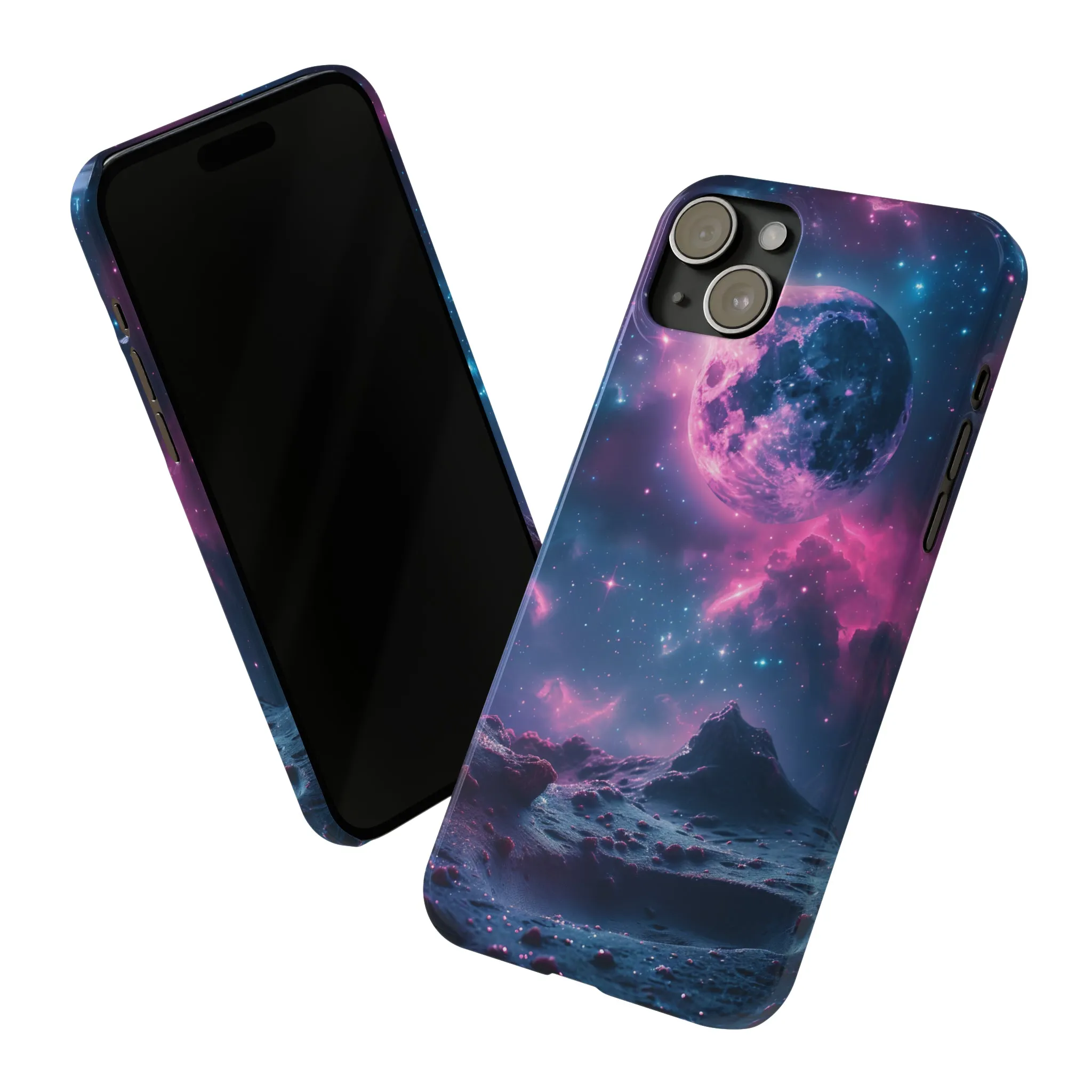 Cosmic Dream Design Sleek Elegance Wireless-Charging Compatible Phone Case Slim Phone Case compatible with over 20 iphone models