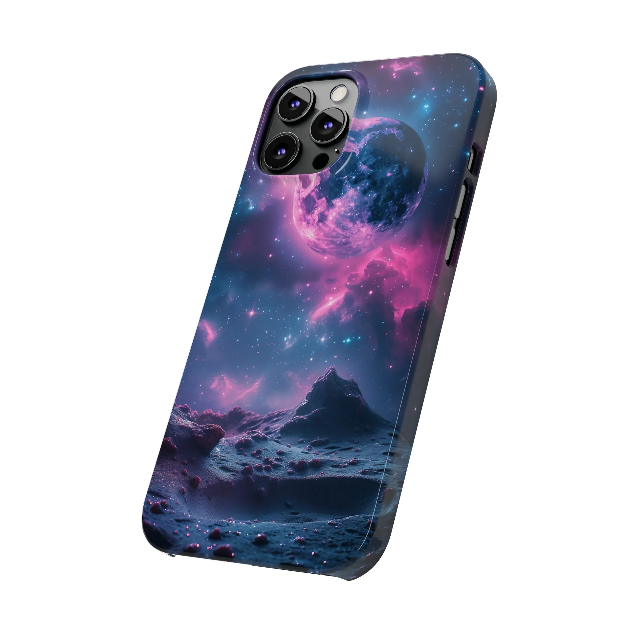 Cosmic Dream Design Sleek Elegance Wireless-Charging Compatible Phone Case Slim Phone Case compatible with over 20 iphone models