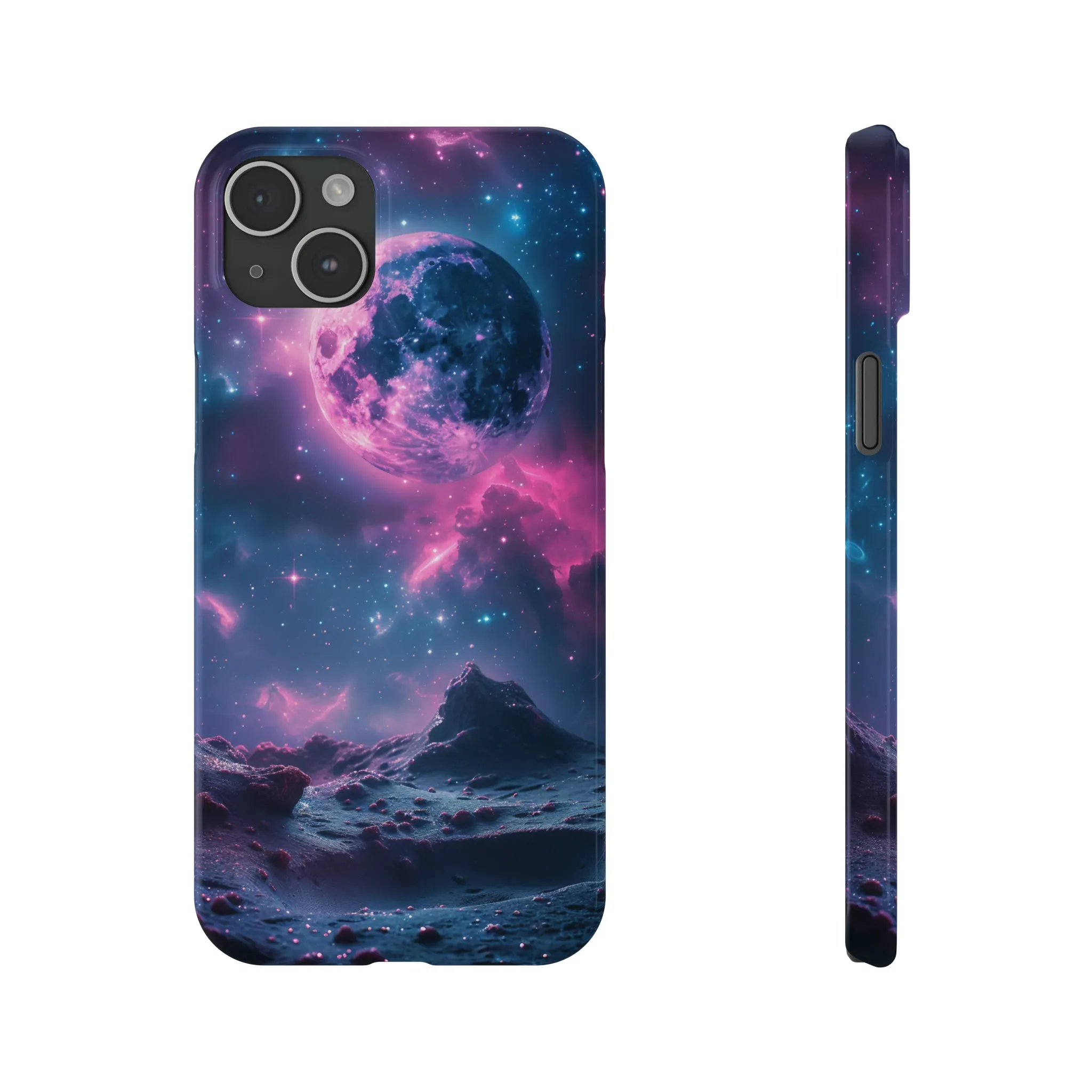 Cosmic Dream Design Sleek Elegance Wireless-Charging Compatible Phone Case Slim Phone Case compatible with over 20 iphone models