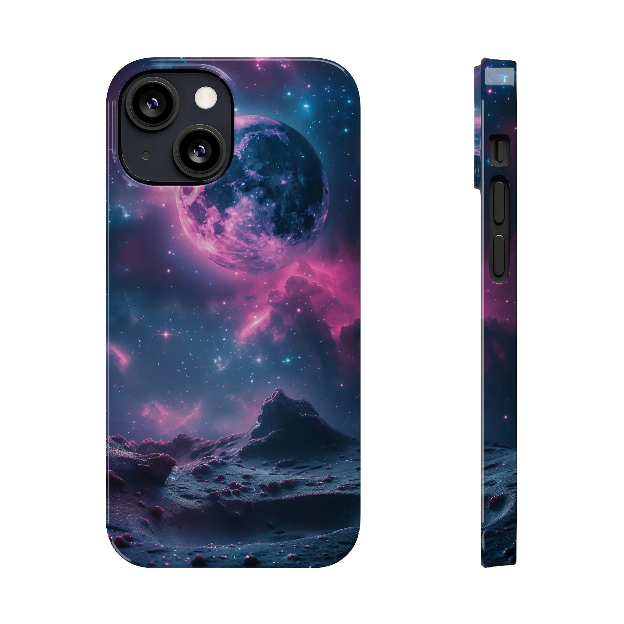 Cosmic Dream Design Sleek Elegance Wireless-Charging Compatible Phone Case Slim Phone Case compatible with over 20 iphone models