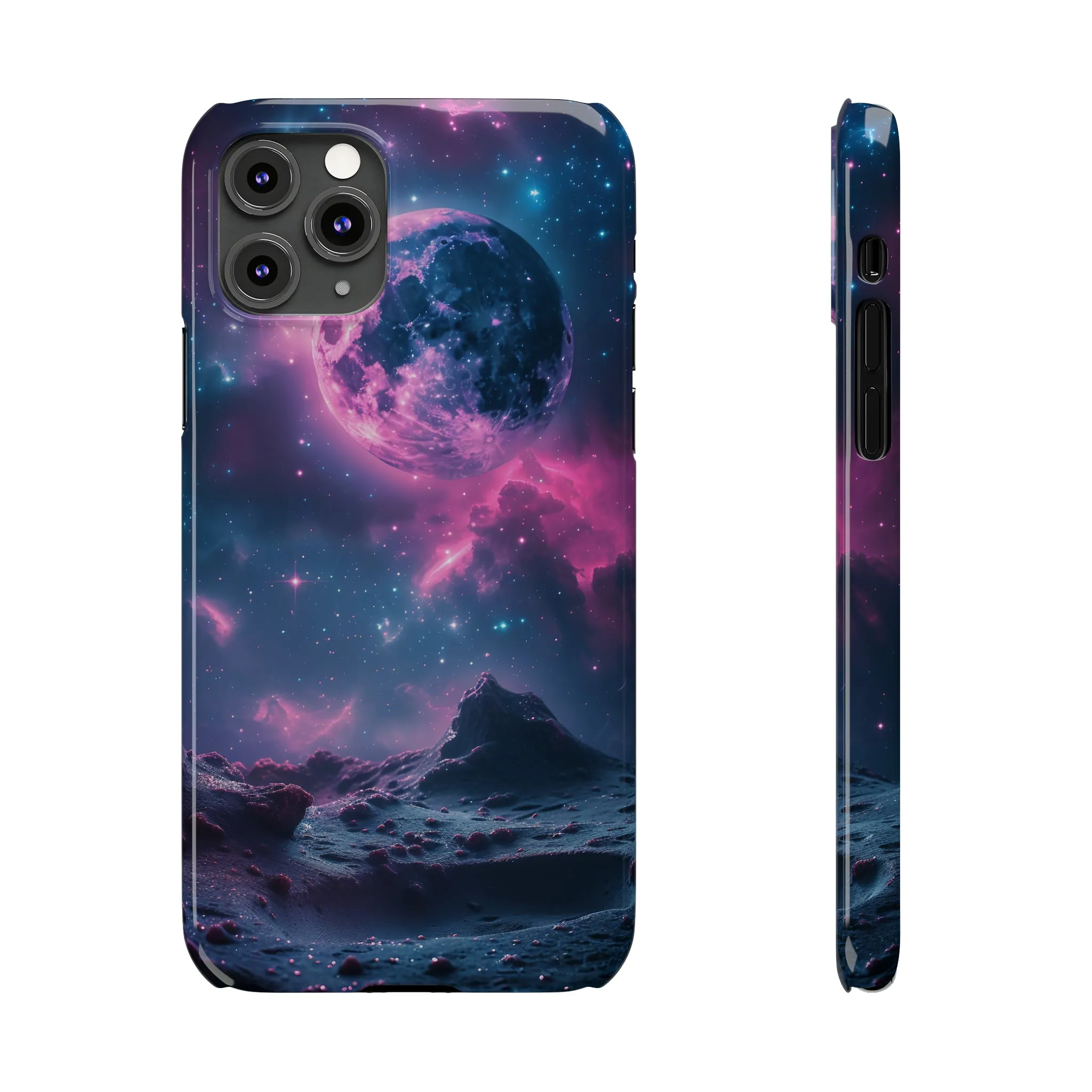 Cosmic Dream Design Sleek Elegance Wireless-Charging Compatible Phone Case Slim Phone Case compatible with over 20 iphone models