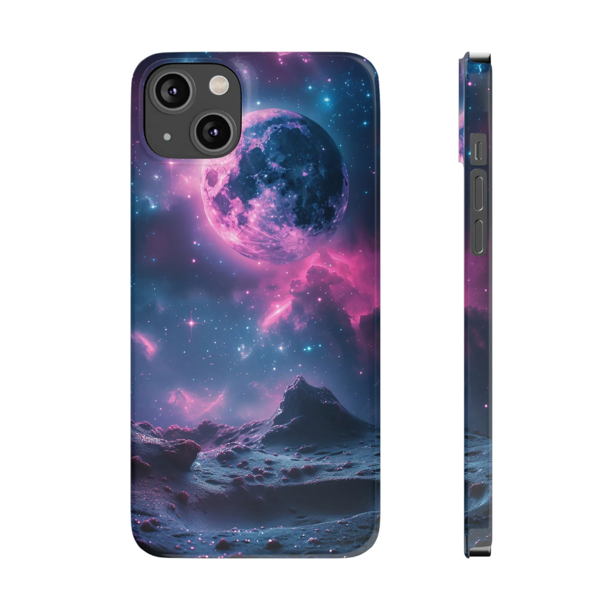 Cosmic Dream Design Sleek Elegance Wireless-Charging Compatible Phone Case Slim Phone Case compatible with over 20 iphone models