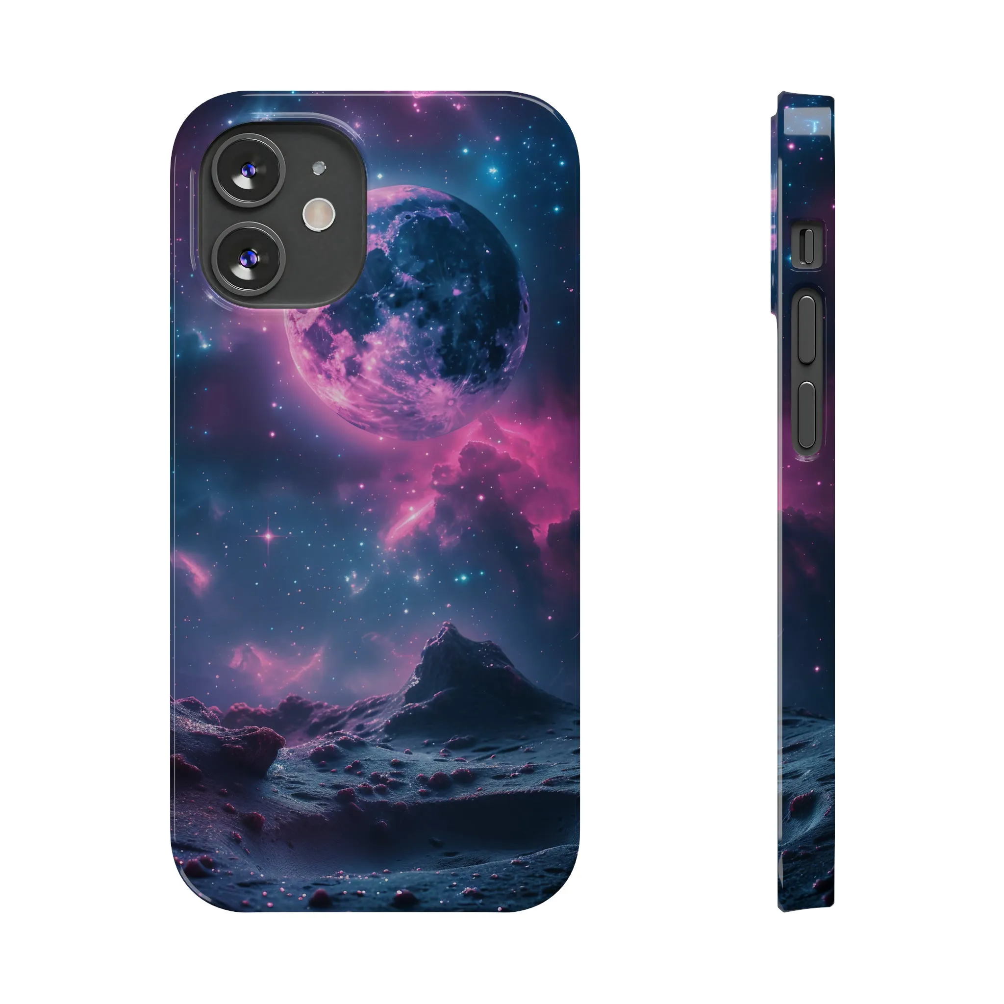 Cosmic Dream Design Sleek Elegance Wireless-Charging Compatible Phone Case Slim Phone Case compatible with over 20 iphone models