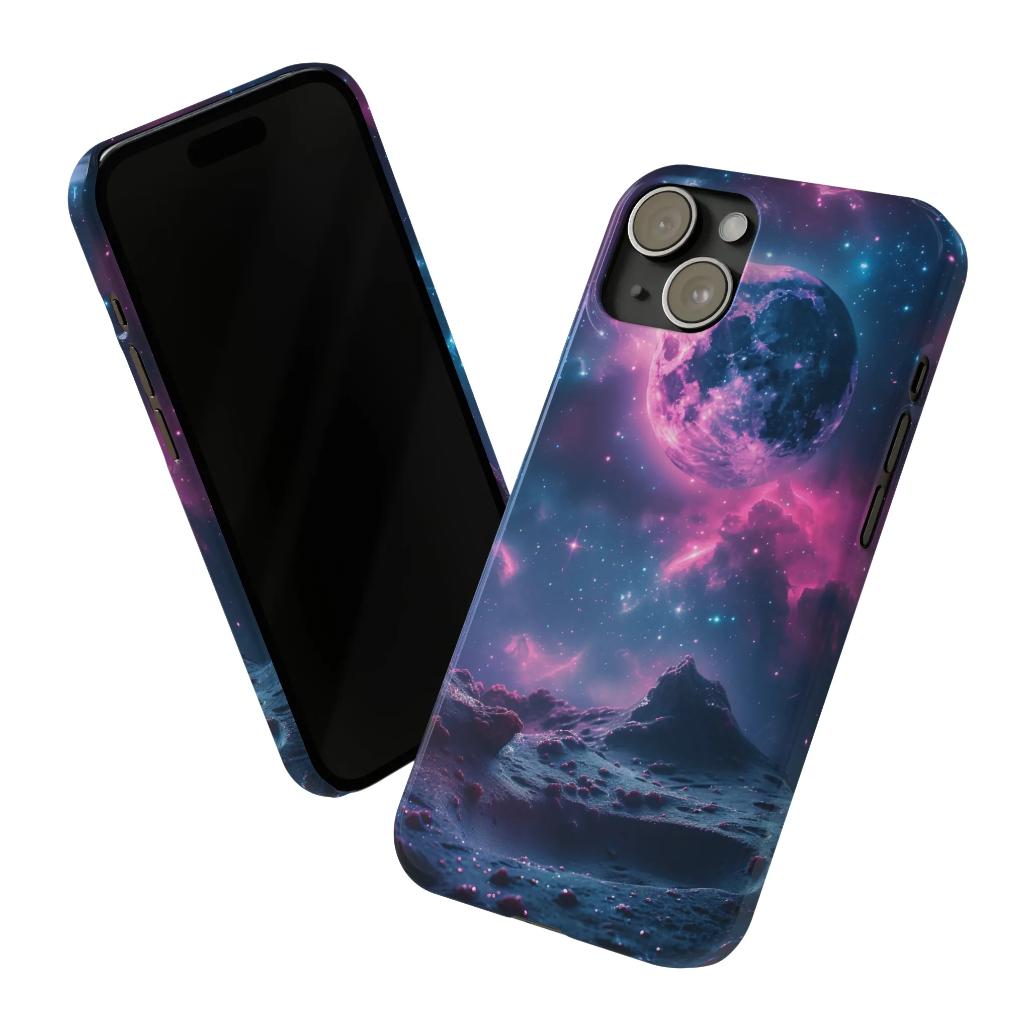 Cosmic Dream Design Sleek Elegance Wireless-Charging Compatible Phone Case Slim Phone Case compatible with over 20 iphone models