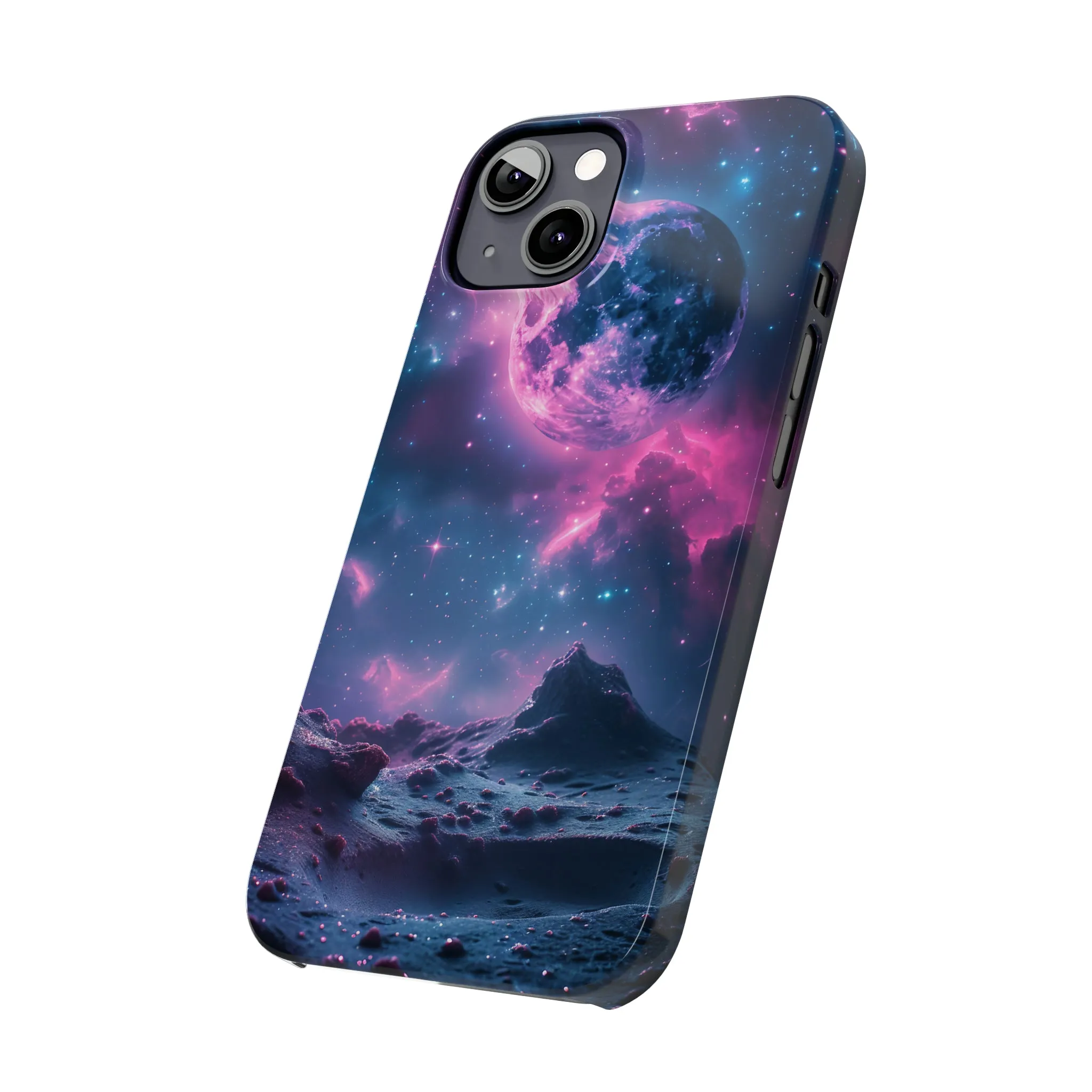 Cosmic Dream Design Sleek Elegance Wireless-Charging Compatible Phone Case Slim Phone Case compatible with over 20 iphone models