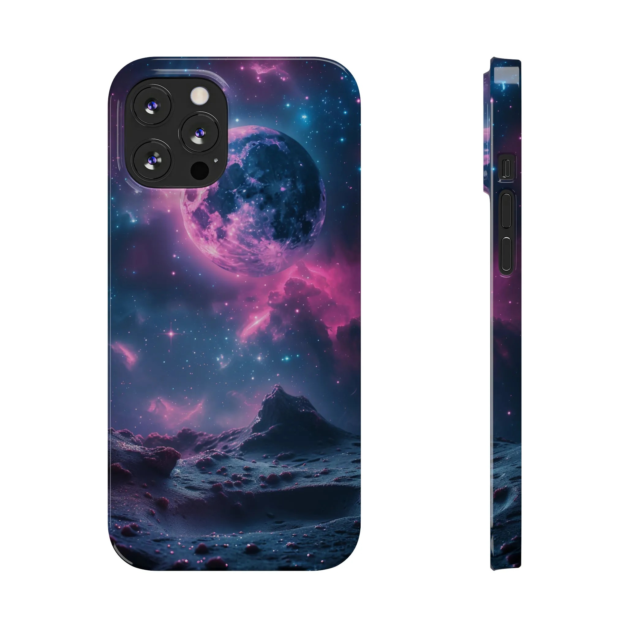 Cosmic Dream Design Sleek Elegance Wireless-Charging Compatible Phone Case Slim Phone Case compatible with over 20 iphone models