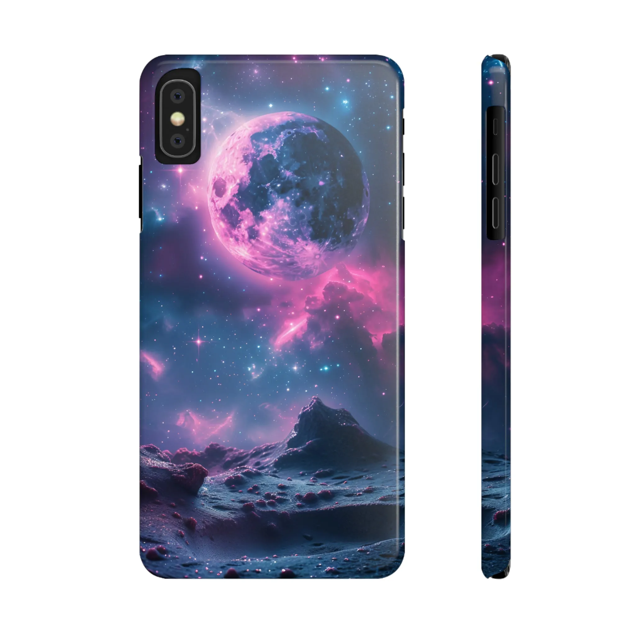 Cosmic Dream Design Sleek Elegance Wireless-Charging Compatible Phone Case Slim Phone Case compatible with over 20 iphone models