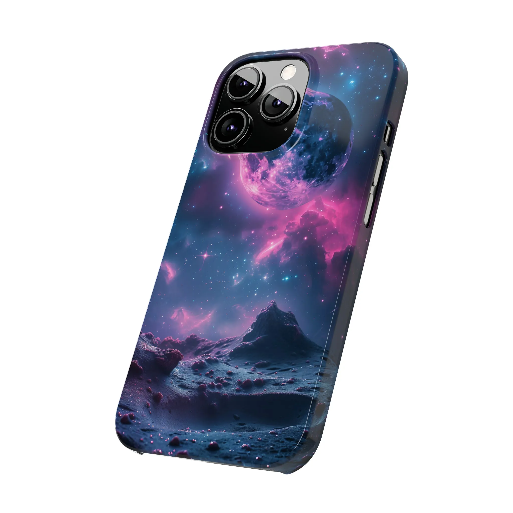 Cosmic Dream Design Sleek Elegance Wireless-Charging Compatible Phone Case Slim Phone Case compatible with over 20 iphone models