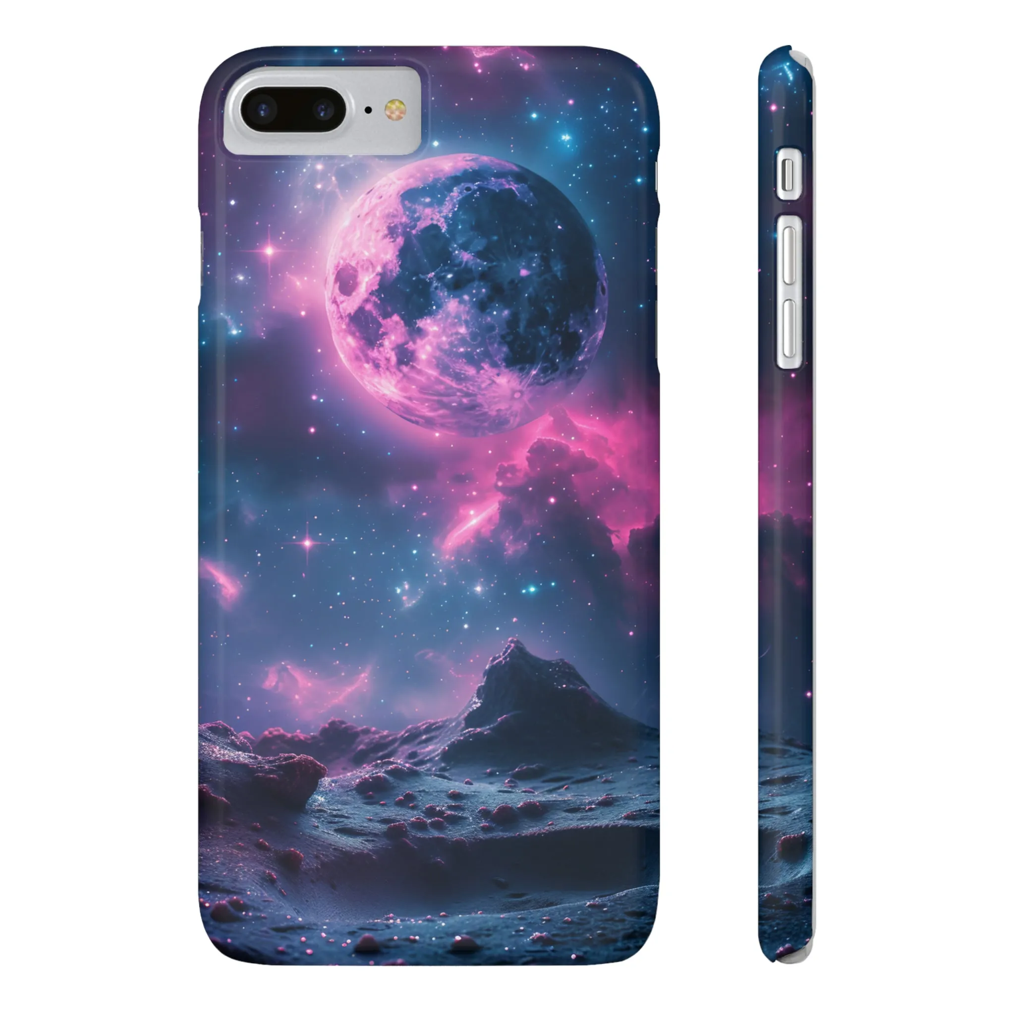 Cosmic Dream Design Sleek Elegance Wireless-Charging Compatible Phone Case Slim Phone Case compatible with over 20 iphone models