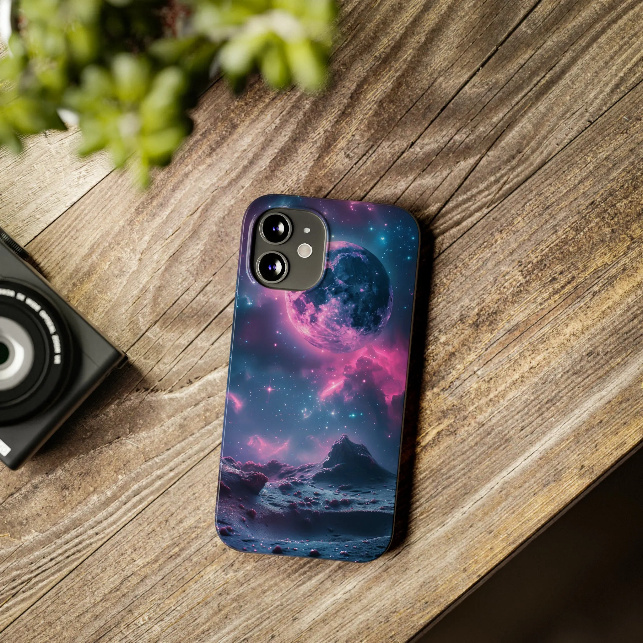 Cosmic Dream Design Sleek Elegance Wireless-Charging Compatible Phone Case Slim Phone Case compatible with over 20 iphone models