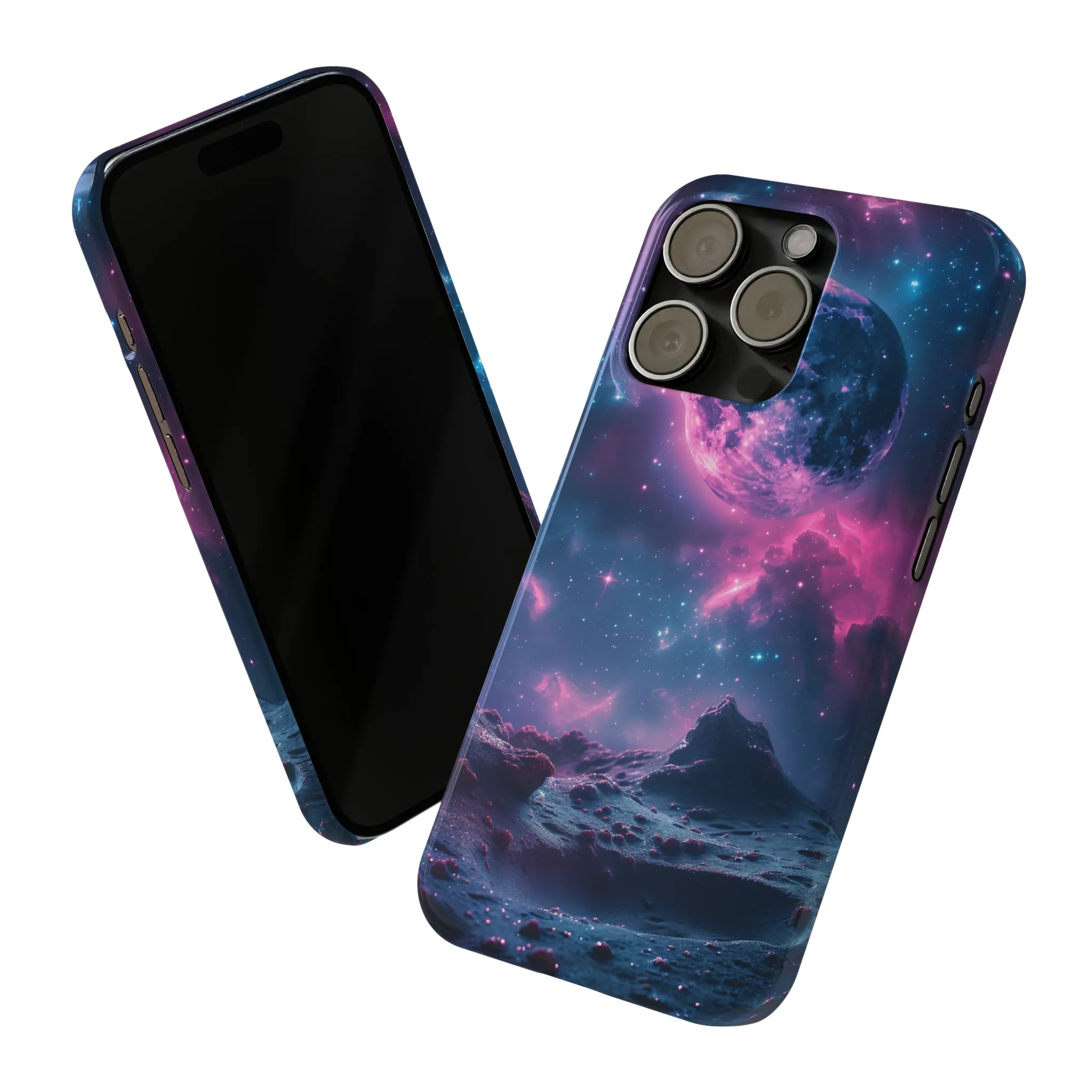 Cosmic Dream Design Sleek Elegance Wireless-Charging Compatible Phone Case Slim Phone Case compatible with over 20 iphone models