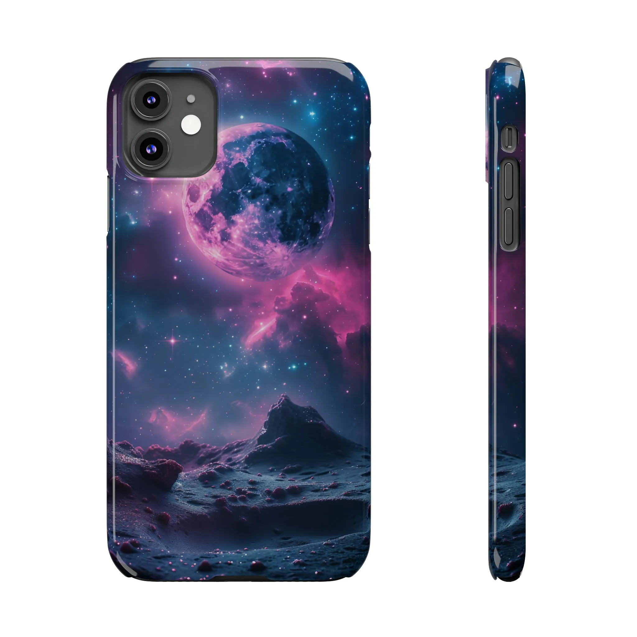 Cosmic Dream Design Sleek Elegance Wireless-Charging Compatible Phone Case Slim Phone Case compatible with over 20 iphone models