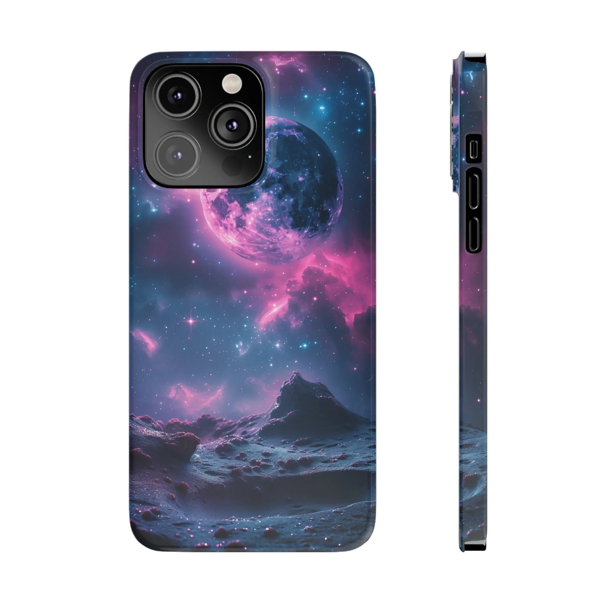 Cosmic Dream Design Sleek Elegance Wireless-Charging Compatible Phone Case Slim Phone Case compatible with over 20 iphone models