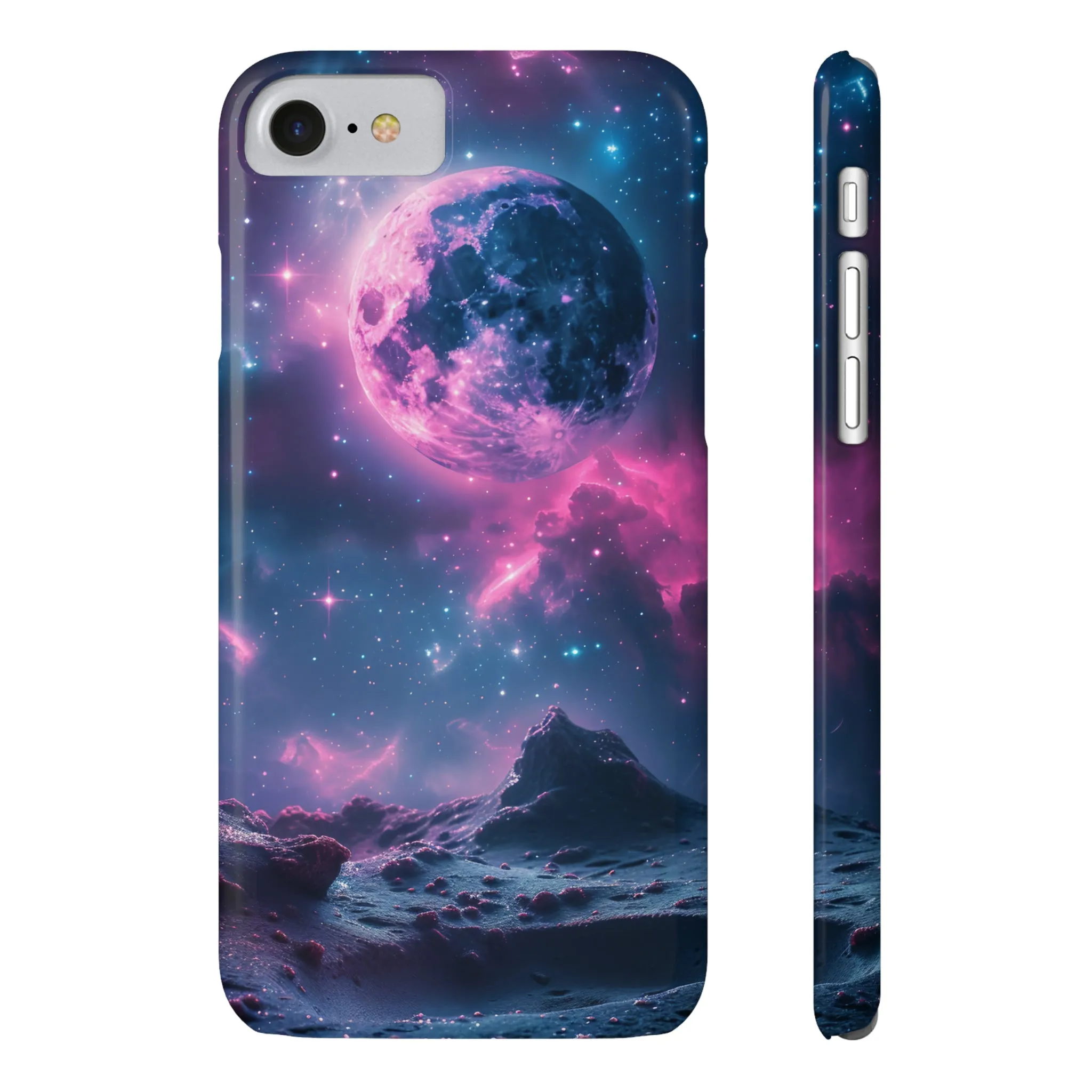 Cosmic Dream Design Sleek Elegance Wireless-Charging Compatible Phone Case Slim Phone Case compatible with over 20 iphone models