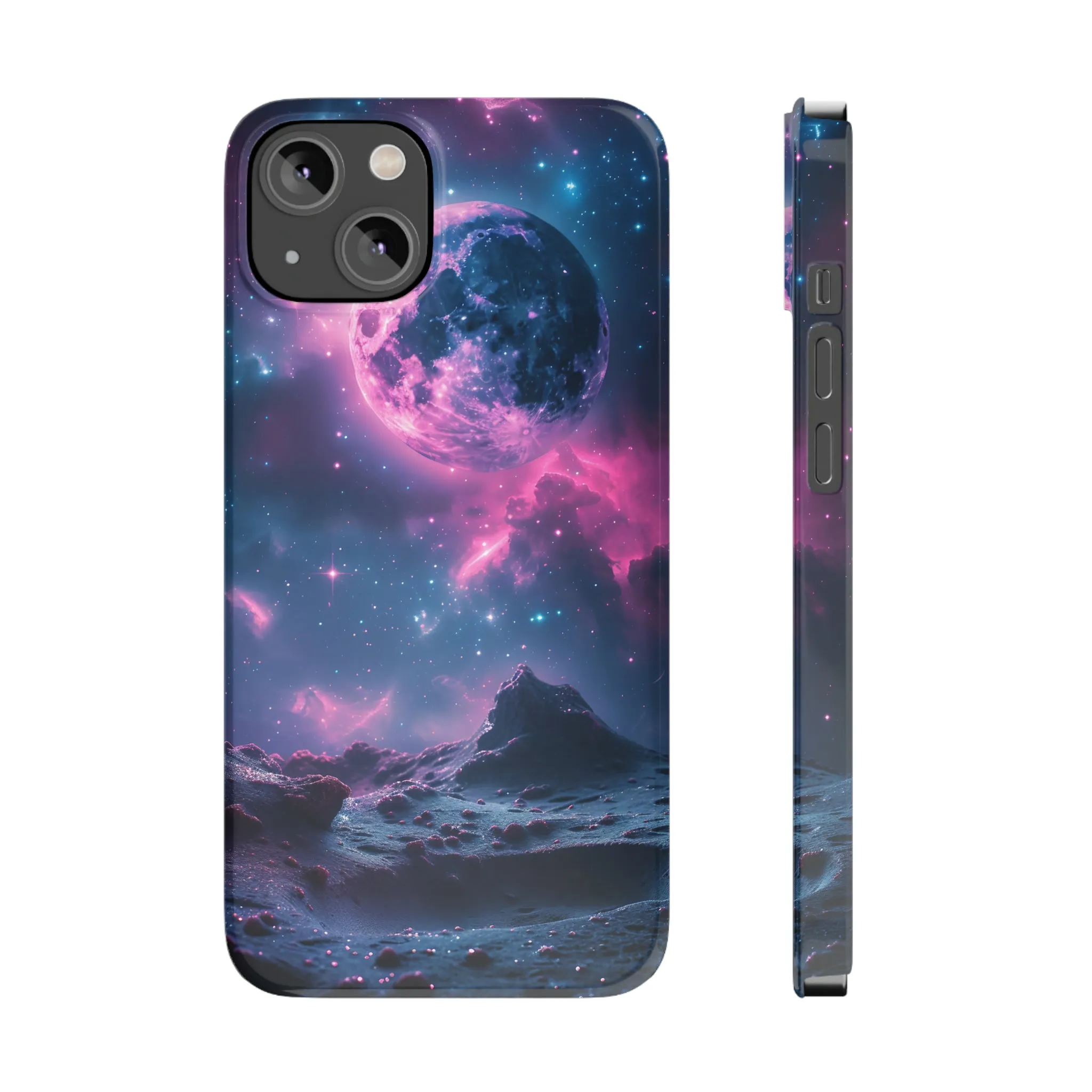 Cosmic Dream Design Sleek Elegance Wireless-Charging Compatible Phone Case Slim Phone Case compatible with over 20 iphone models