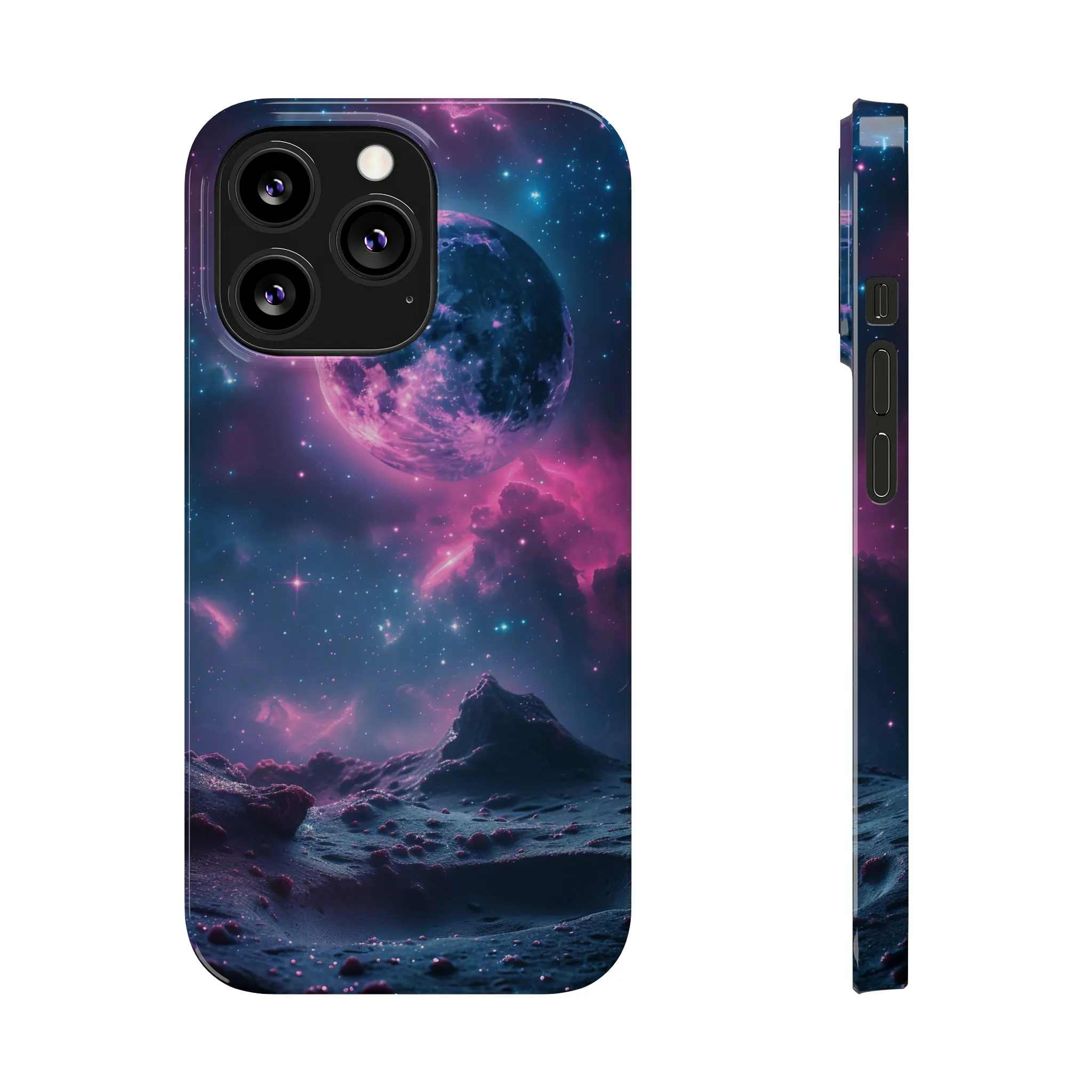 Cosmic Dream Design Sleek Elegance Wireless-Charging Compatible Phone Case Slim Phone Case compatible with over 20 iphone models