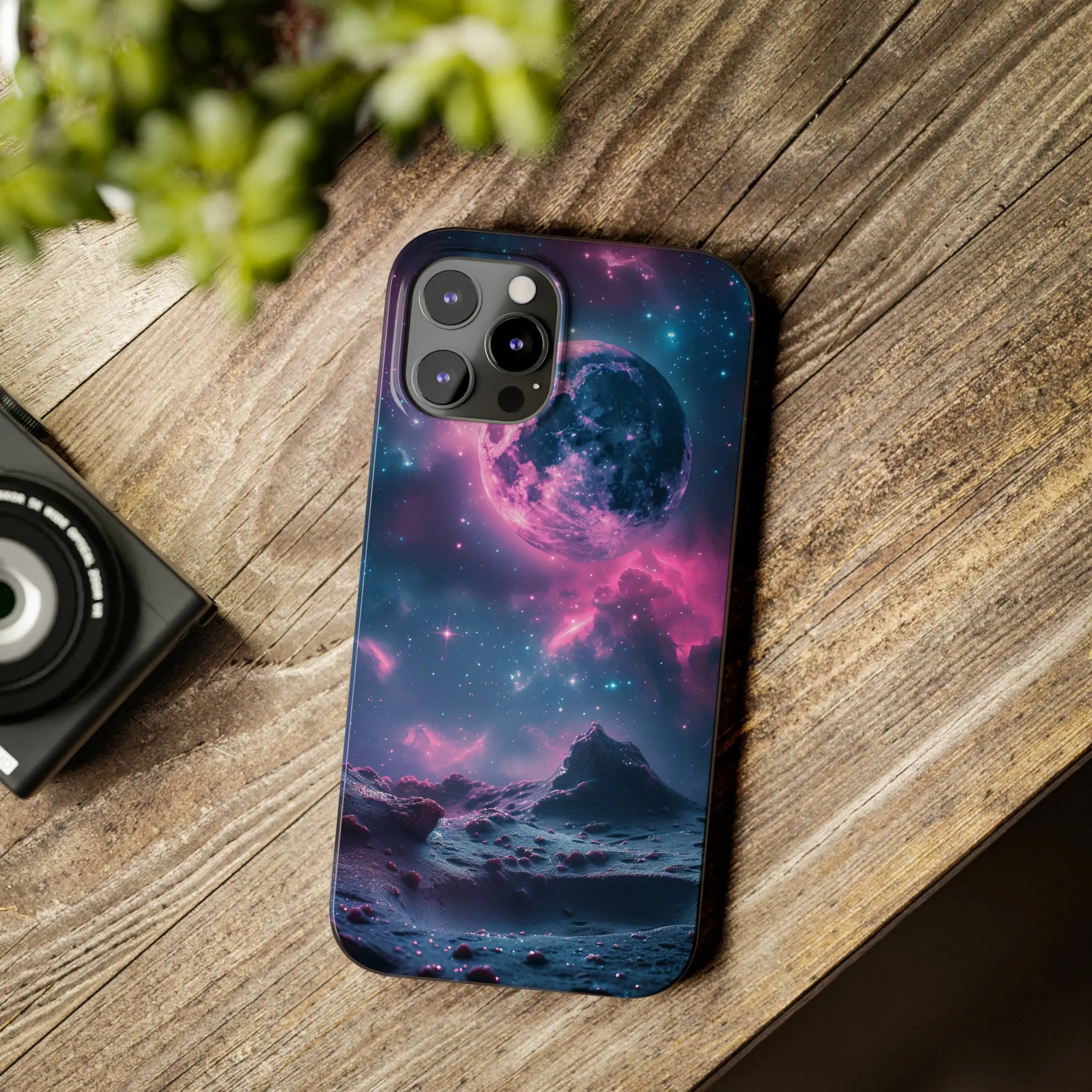 Cosmic Dream Design Sleek Elegance Wireless-Charging Compatible Phone Case Slim Phone Case compatible with over 20 iphone models