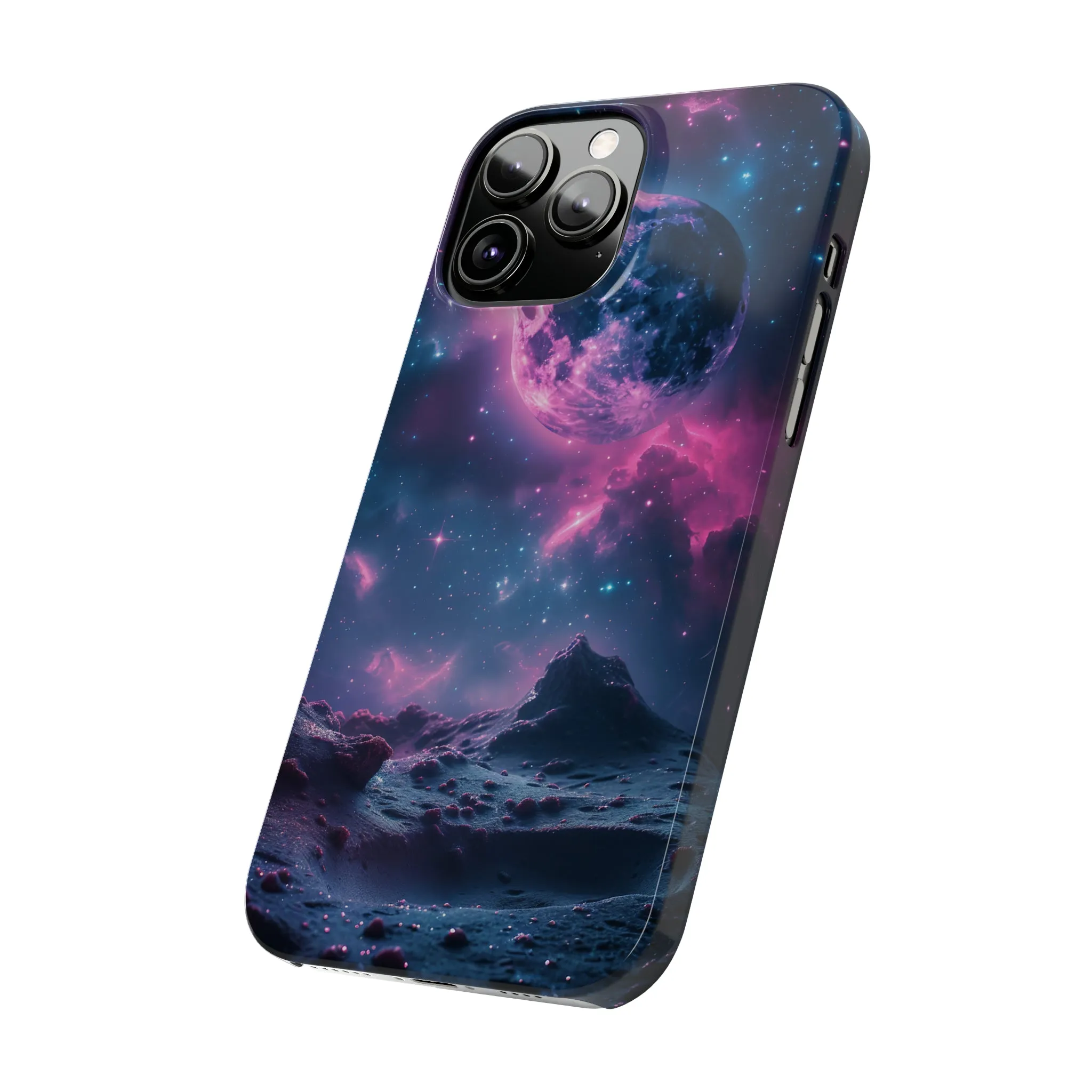 Cosmic Dream Design Sleek Elegance Wireless-Charging Compatible Phone Case Slim Phone Case compatible with over 20 iphone models