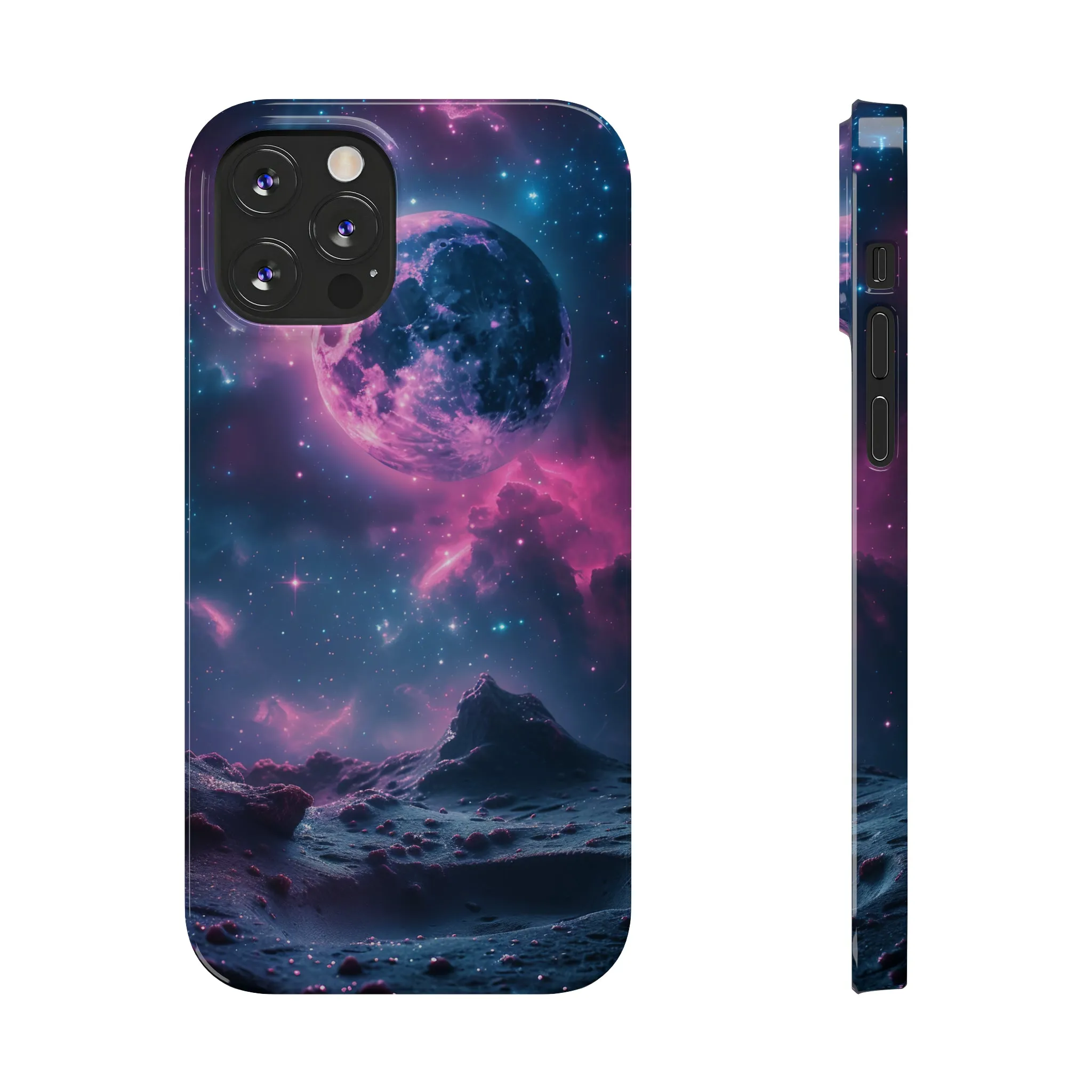 Cosmic Dream Design Sleek Elegance Wireless-Charging Compatible Phone Case Slim Phone Case compatible with over 20 iphone models