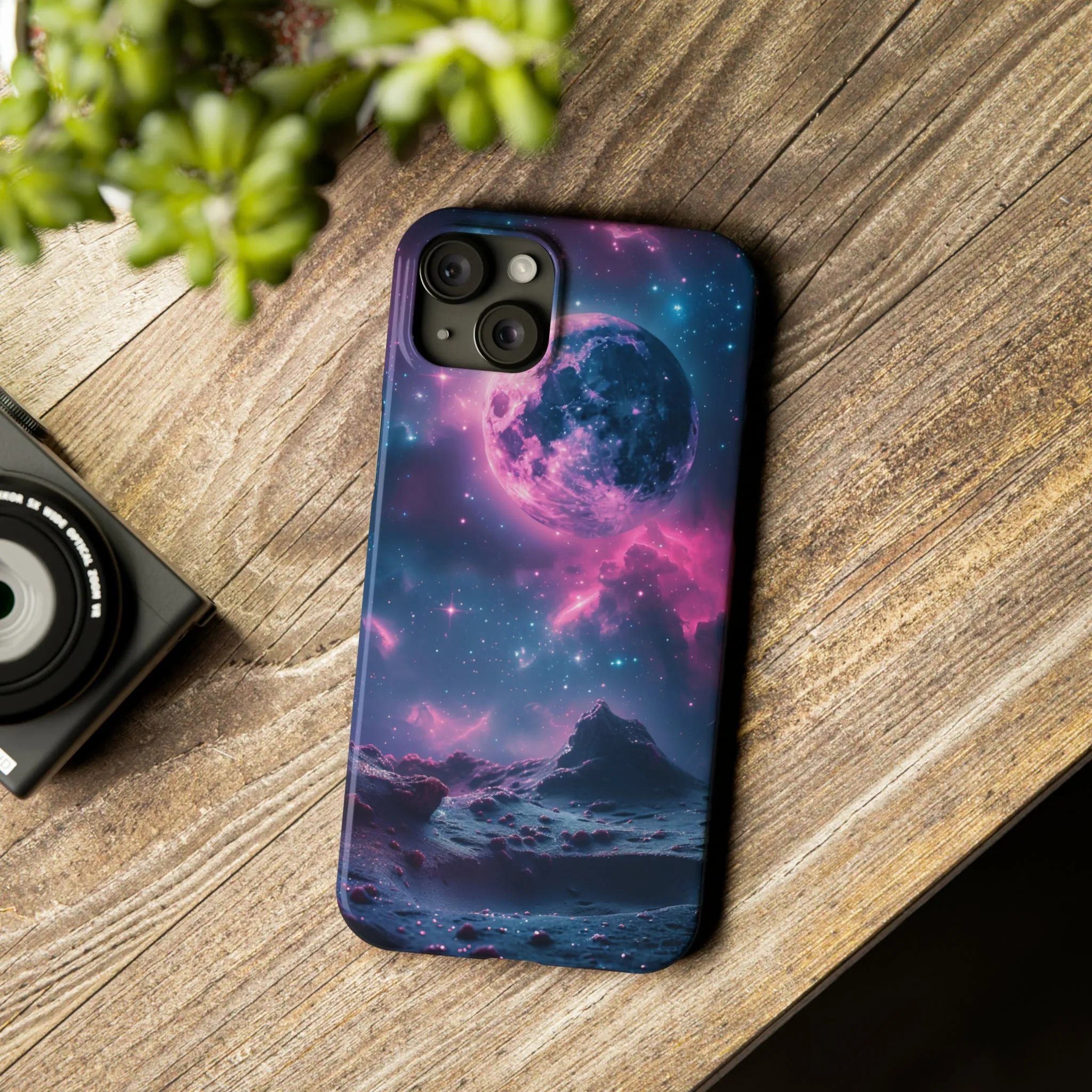 Cosmic Dream Design Sleek Elegance Wireless-Charging Compatible Phone Case Slim Phone Case compatible with over 20 iphone models