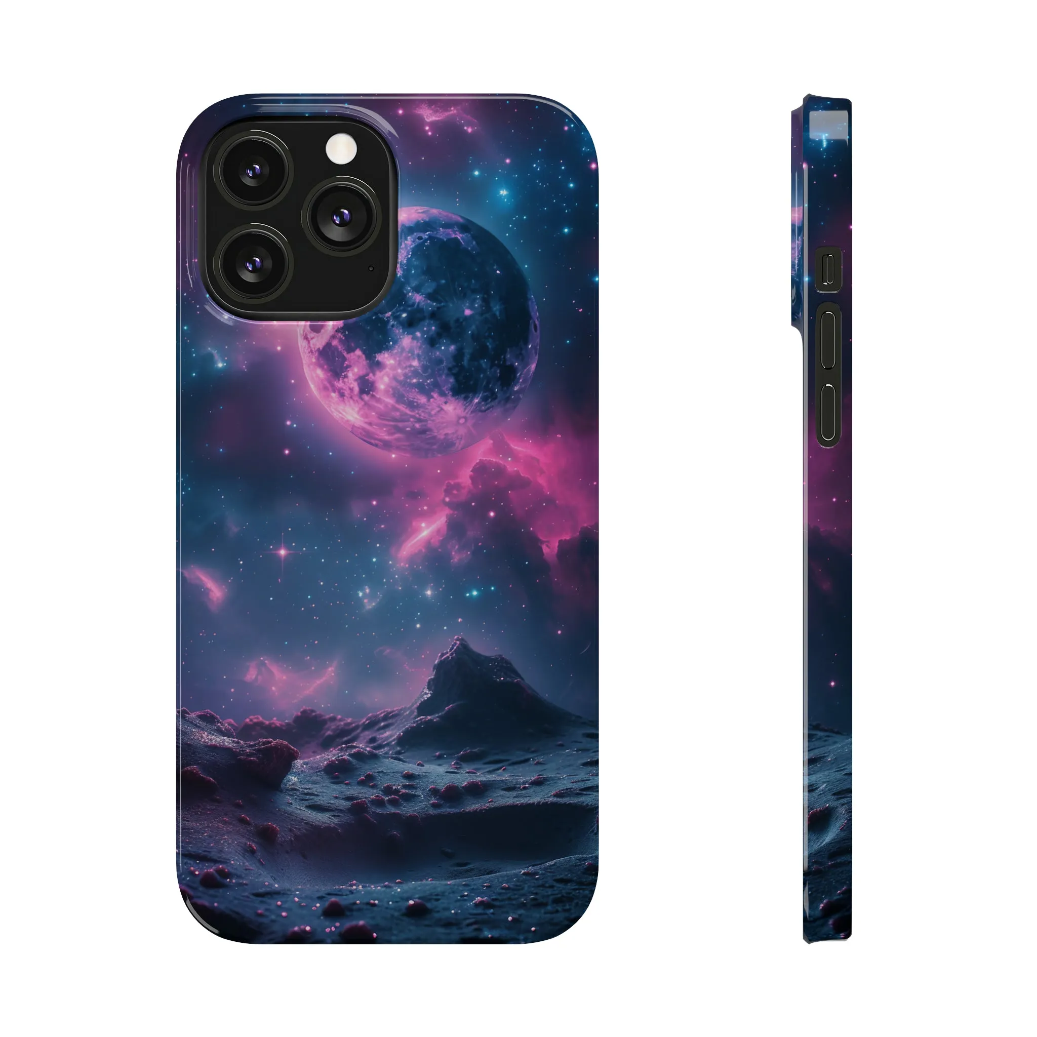 Cosmic Dream Design Sleek Elegance Wireless-Charging Compatible Phone Case Slim Phone Case compatible with over 20 iphone models