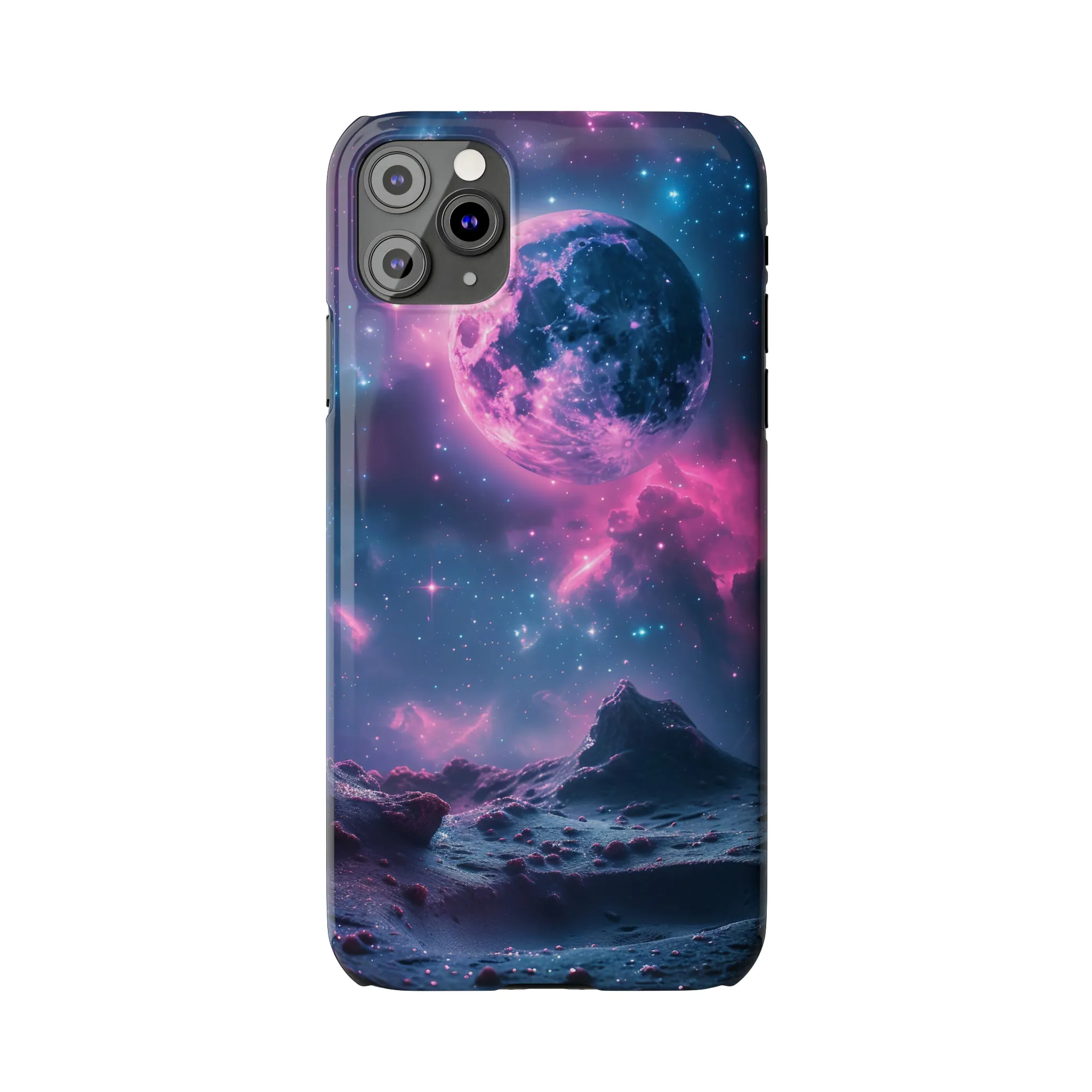 Cosmic Dream Design Sleek Elegance Wireless-Charging Compatible Phone Case Slim Phone Case compatible with over 20 iphone models