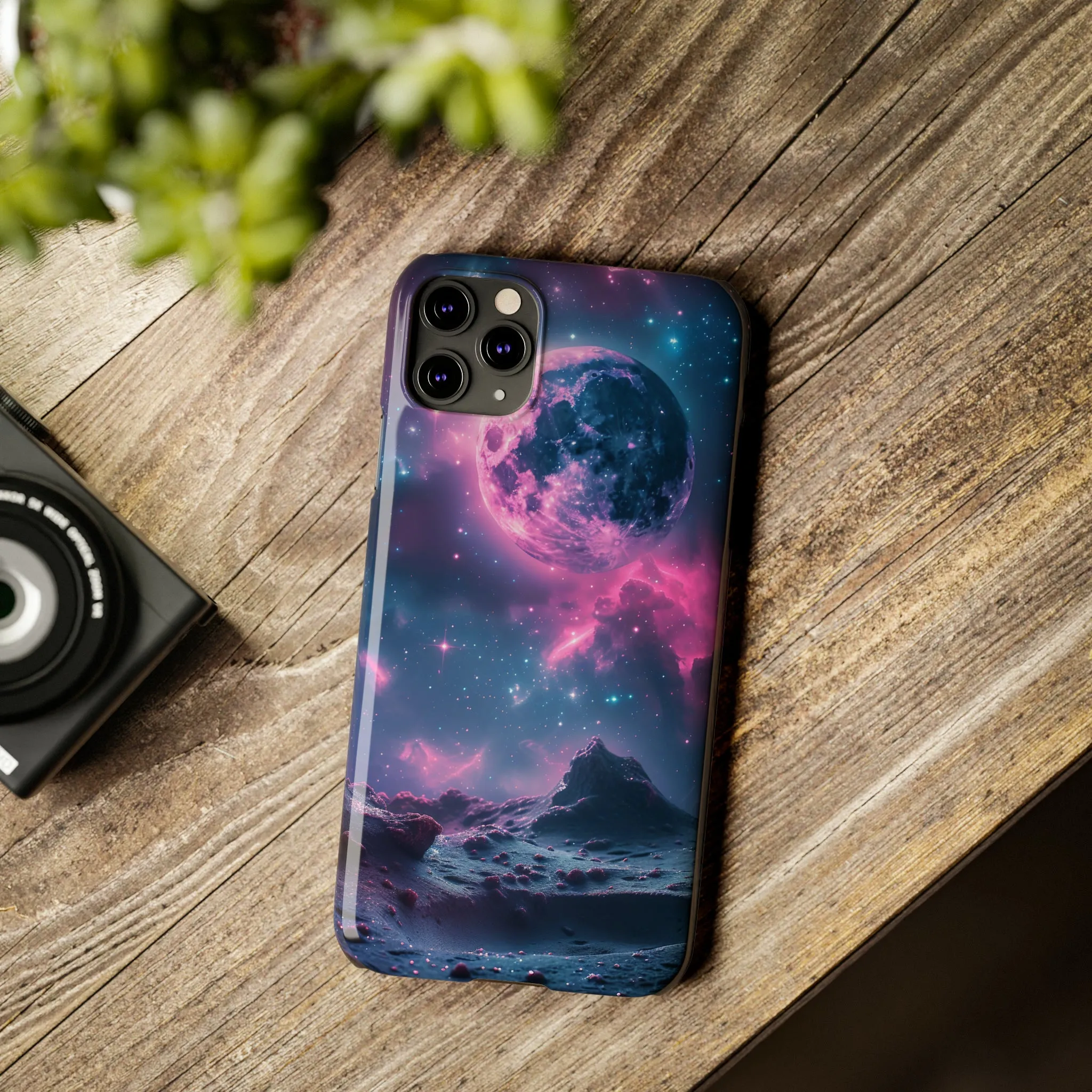 Cosmic Dream Design Sleek Elegance Wireless-Charging Compatible Phone Case Slim Phone Case compatible with over 20 iphone models