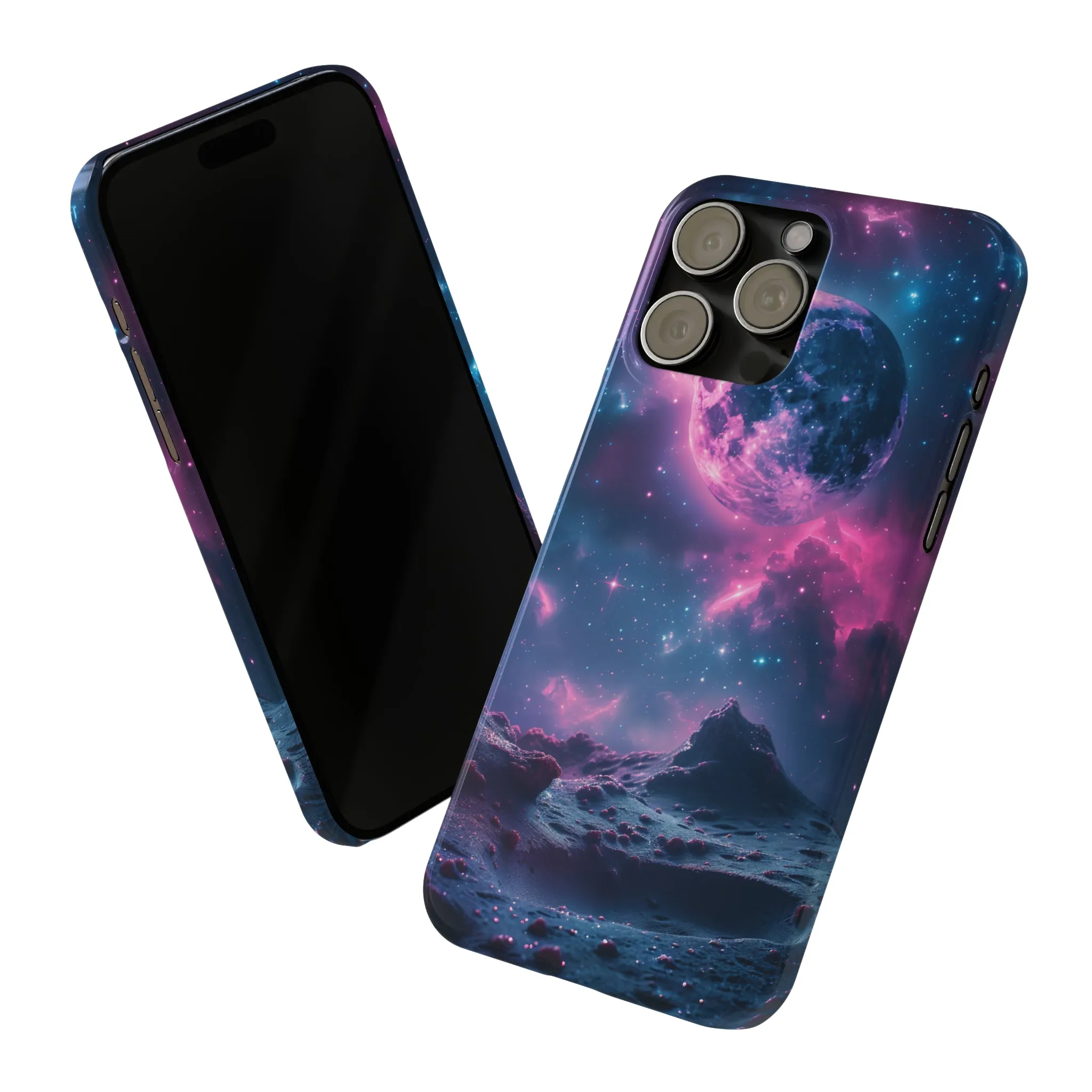 Cosmic Dream Design Sleek Elegance Wireless-Charging Compatible Phone Case Slim Phone Case compatible with over 20 iphone models