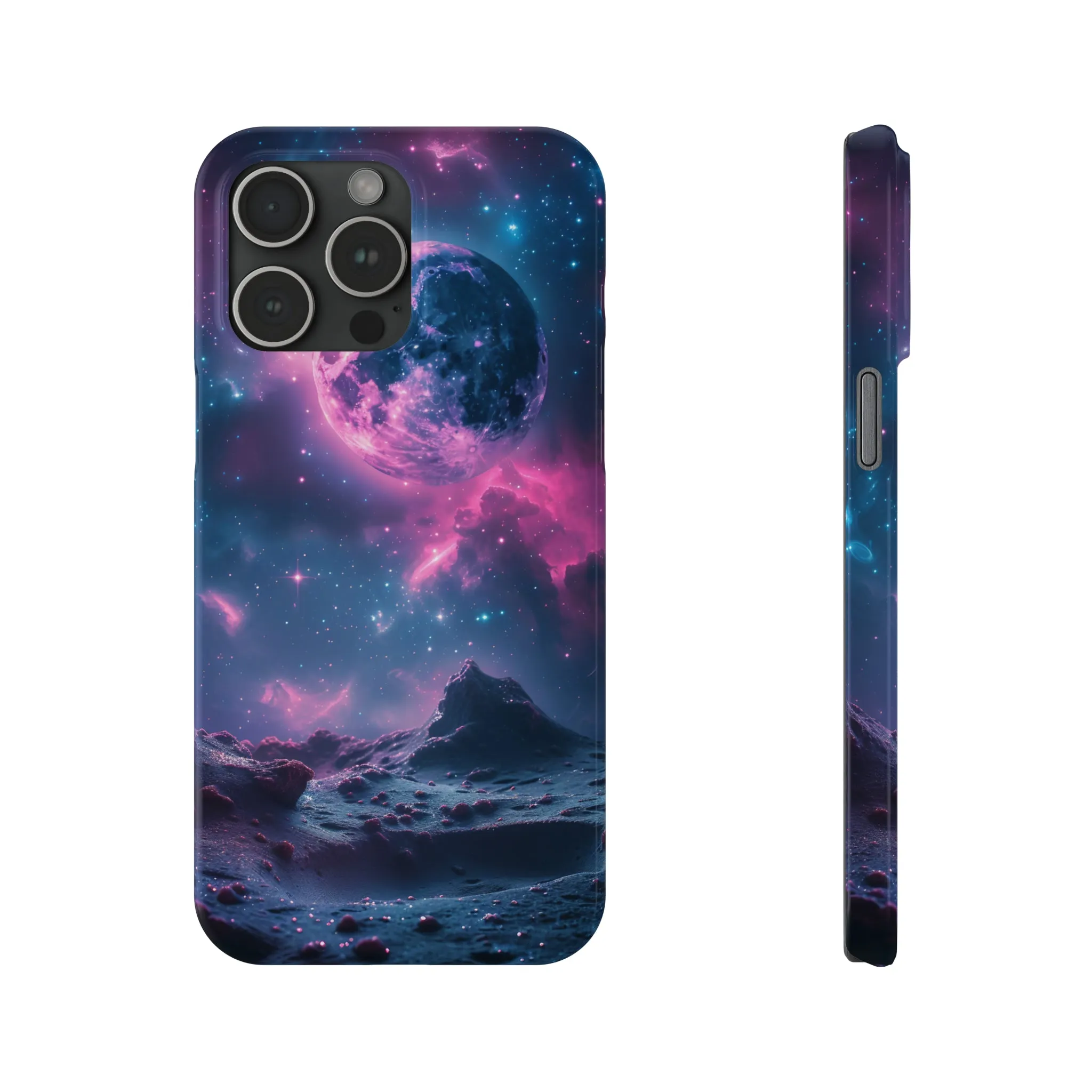 Cosmic Dream Design Sleek Elegance Wireless-Charging Compatible Phone Case Slim Phone Case compatible with over 20 iphone models