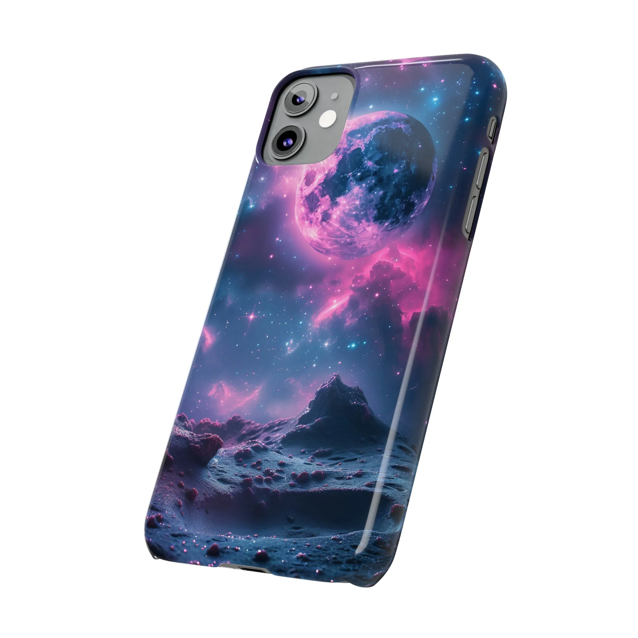 Cosmic Dream Design Sleek Elegance Wireless-Charging Compatible Phone Case Slim Phone Case compatible with over 20 iphone models