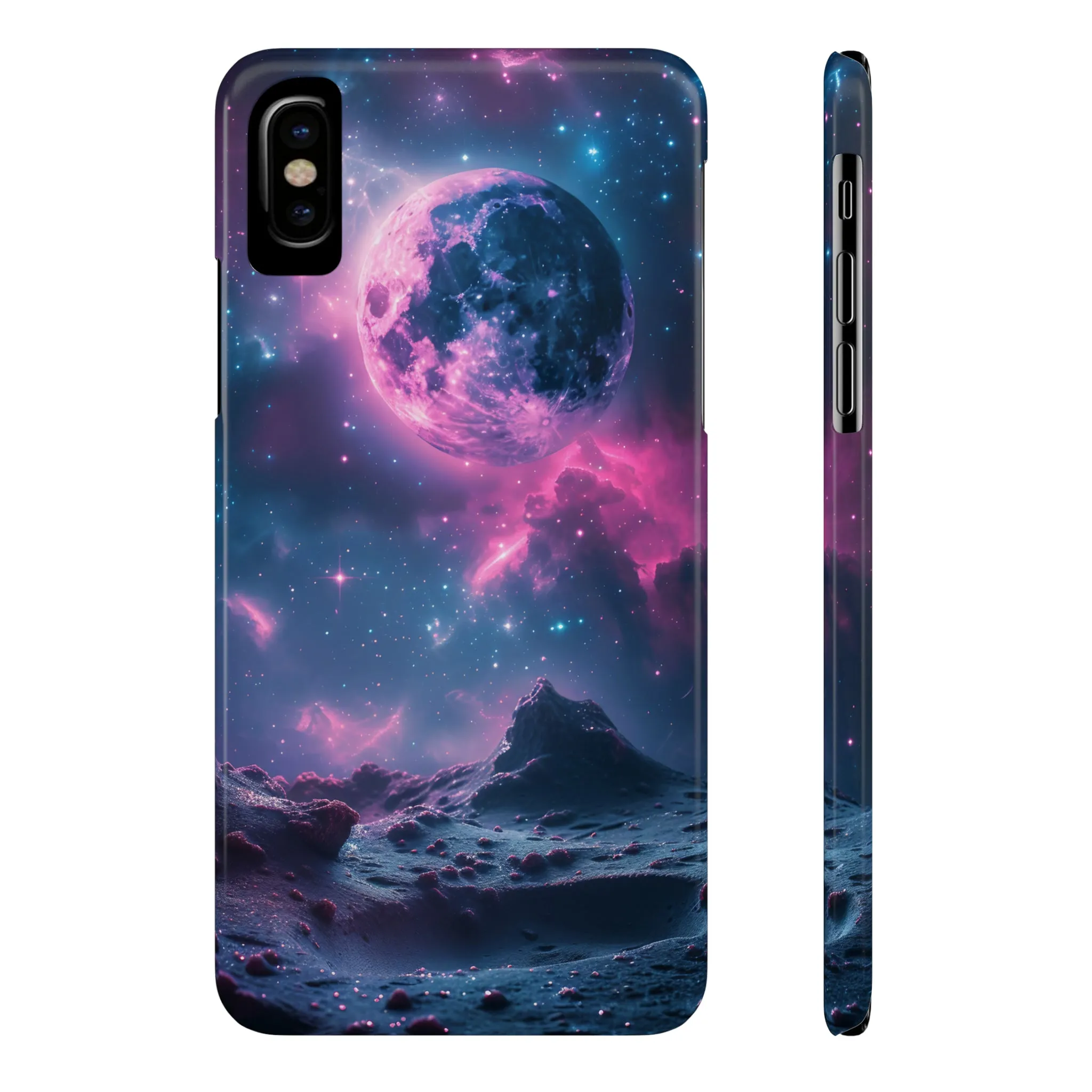 Cosmic Dream Design Sleek Elegance Wireless-Charging Compatible Phone Case Slim Phone Case compatible with over 20 iphone models