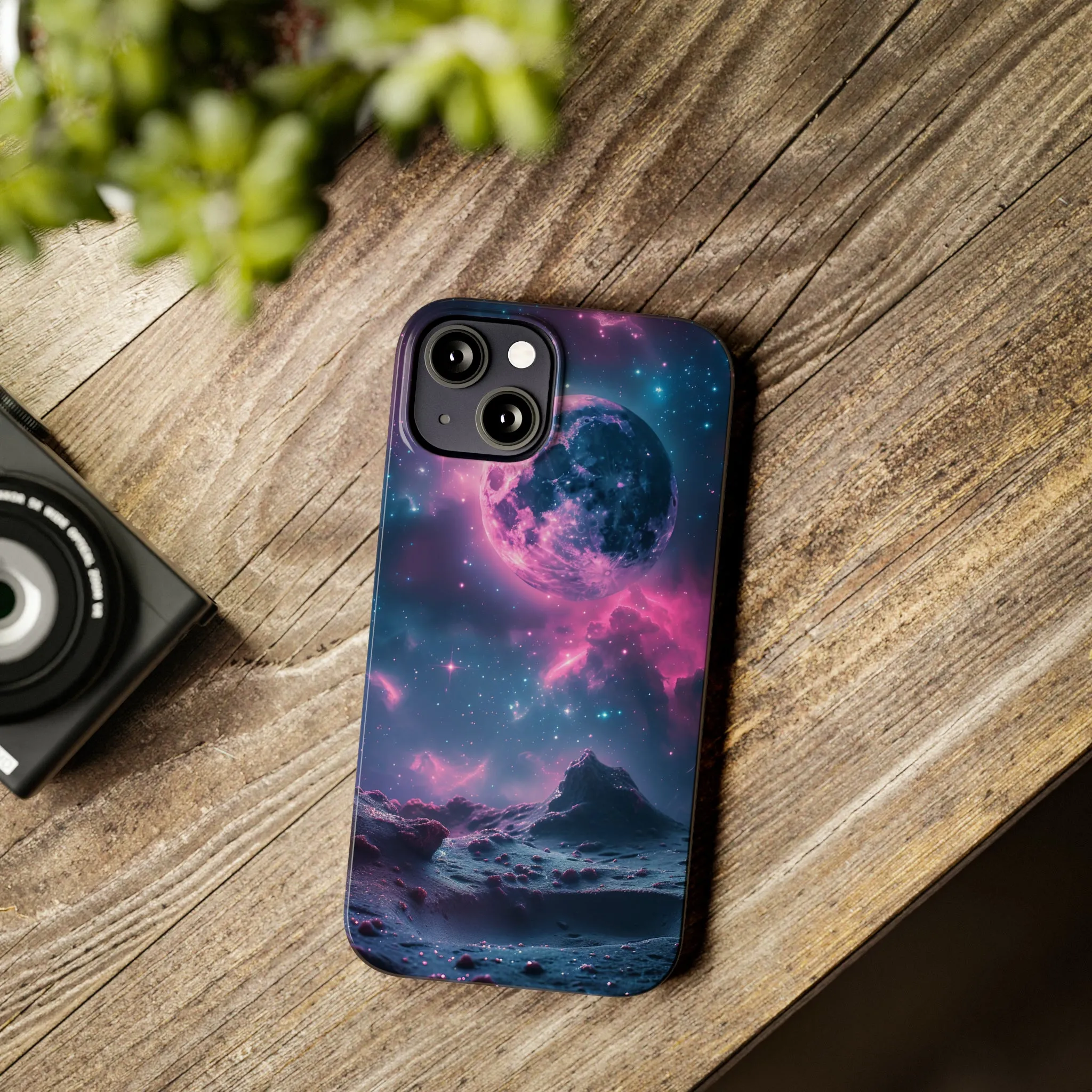 Cosmic Dream Design Sleek Elegance Wireless-Charging Compatible Phone Case Slim Phone Case compatible with over 20 iphone models