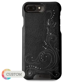 Customizable Grip Crystal - iPhone 8 Plus  Luxury leather case with Swarovski crystals