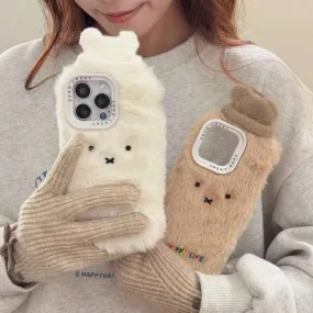 Cute Plush Cartoon Silicon iPhone Case