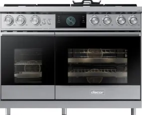 Dacor - 4.8 cu. ft  Dual Fuel Range in Silver - DOP48C96DLS