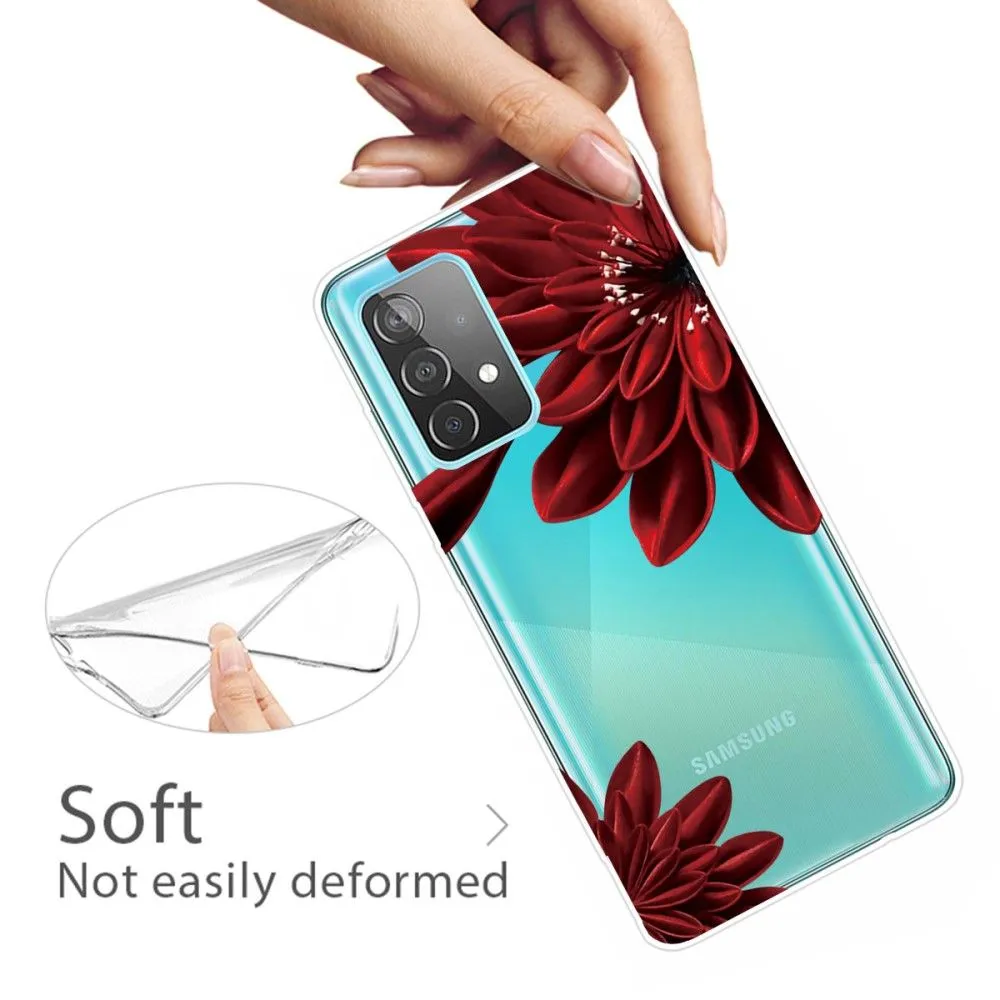 Deco Samsung Galaxy A13 4G case - Red Flowers