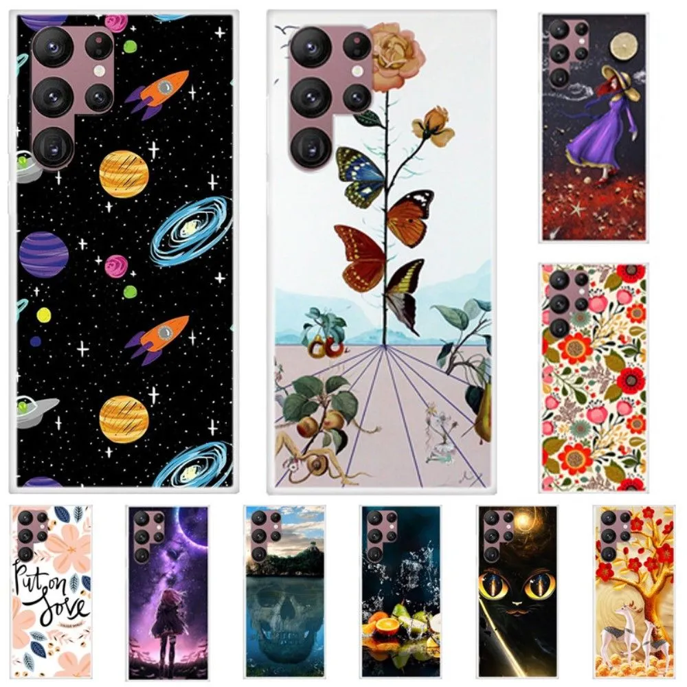 Deco Samsung Galaxy S22 Ultra case - Stars and Girl