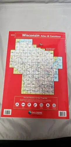 Delorme Wisconsin WI Atlas & Gazetteer Map Newest Edition Topo / Road Maps