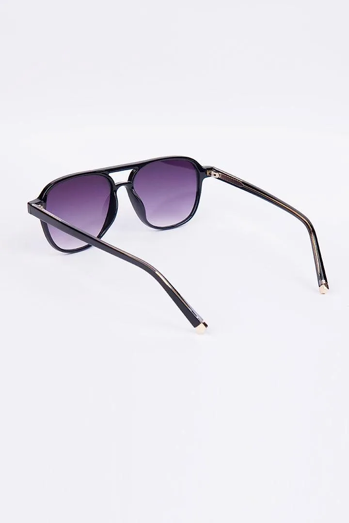 Double Bridge Sunglasses - Black