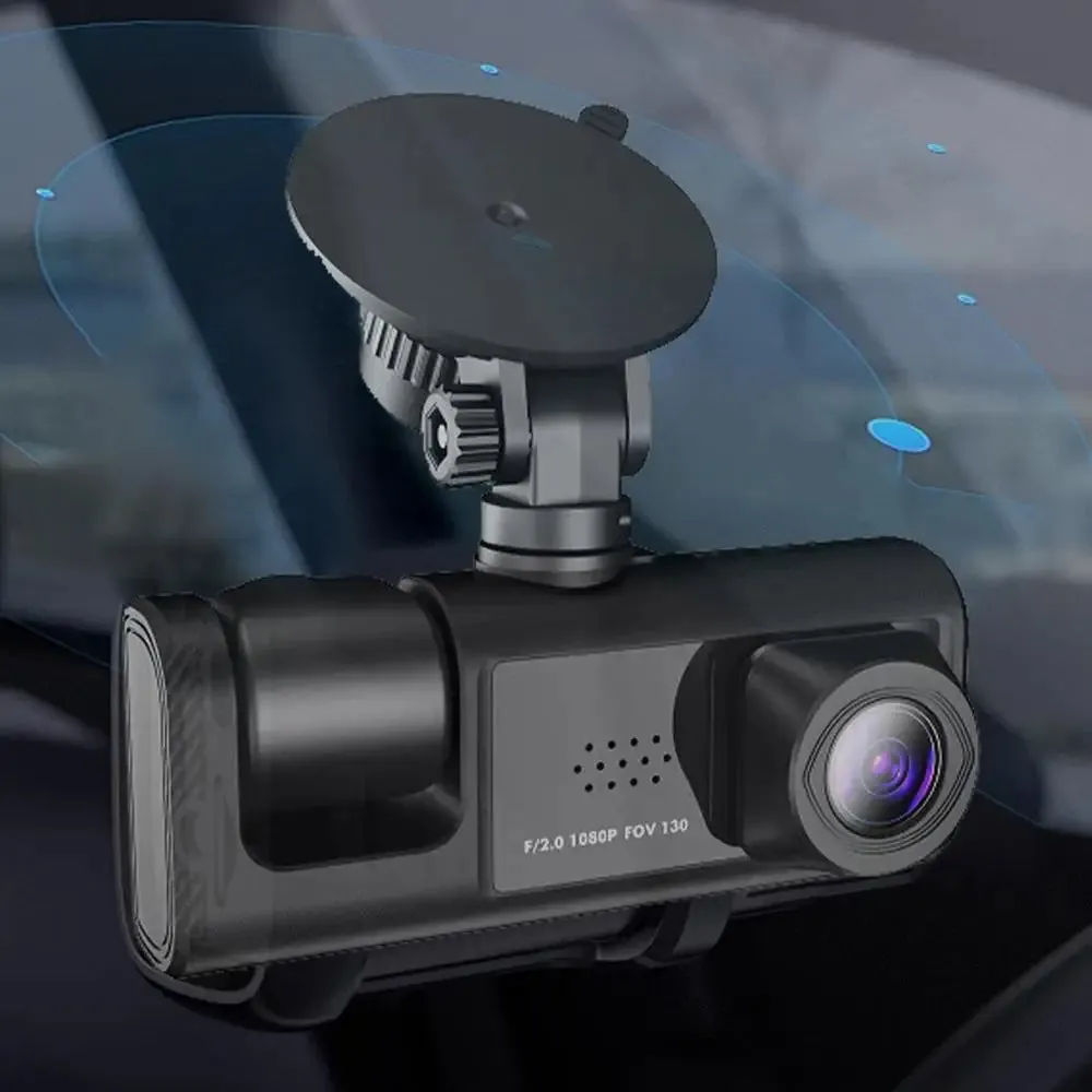 Dual Lens Car Dashboard Camera with Night Vision and Loop Recording